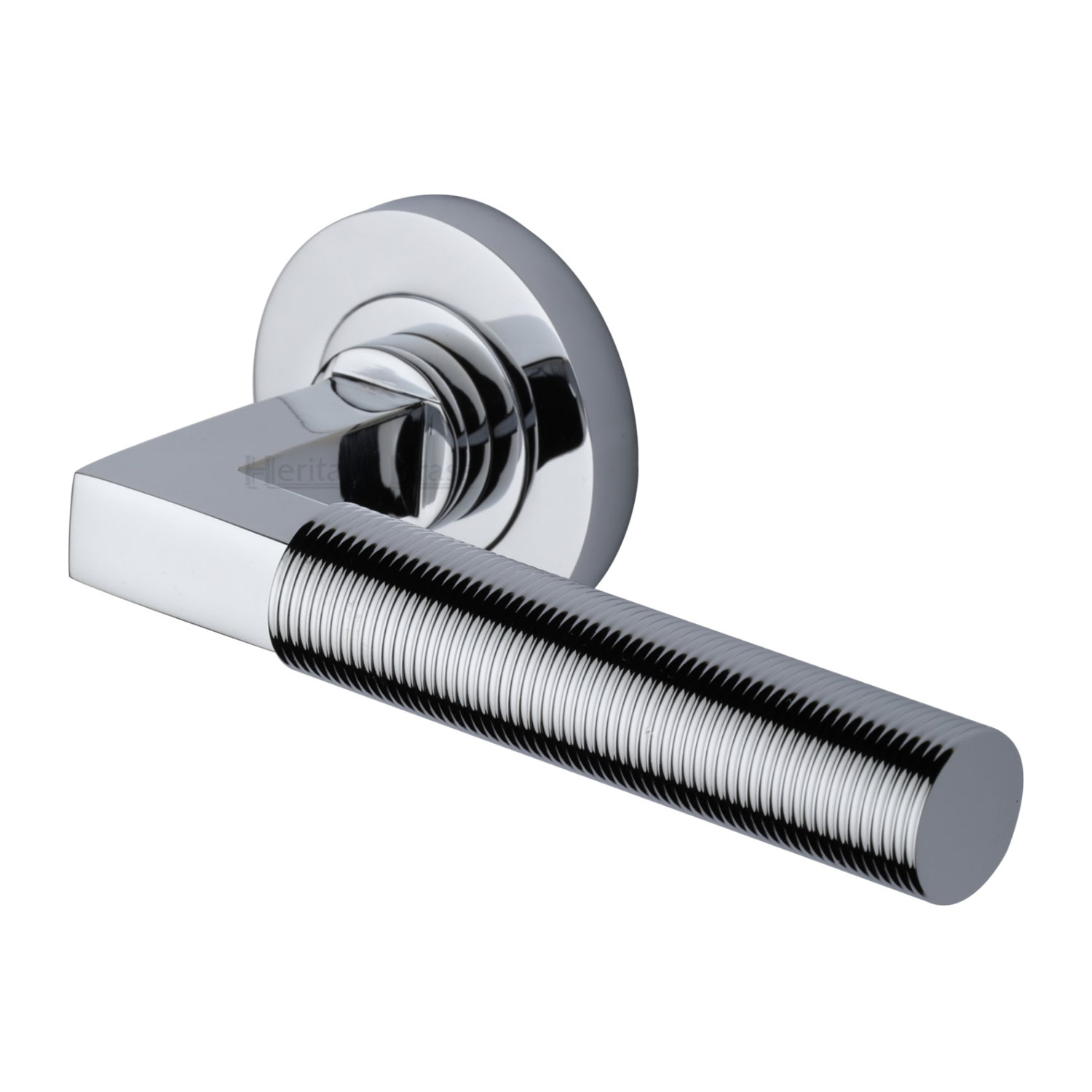 Heritage Brass Door Handle Lever on Rose Spectral Design