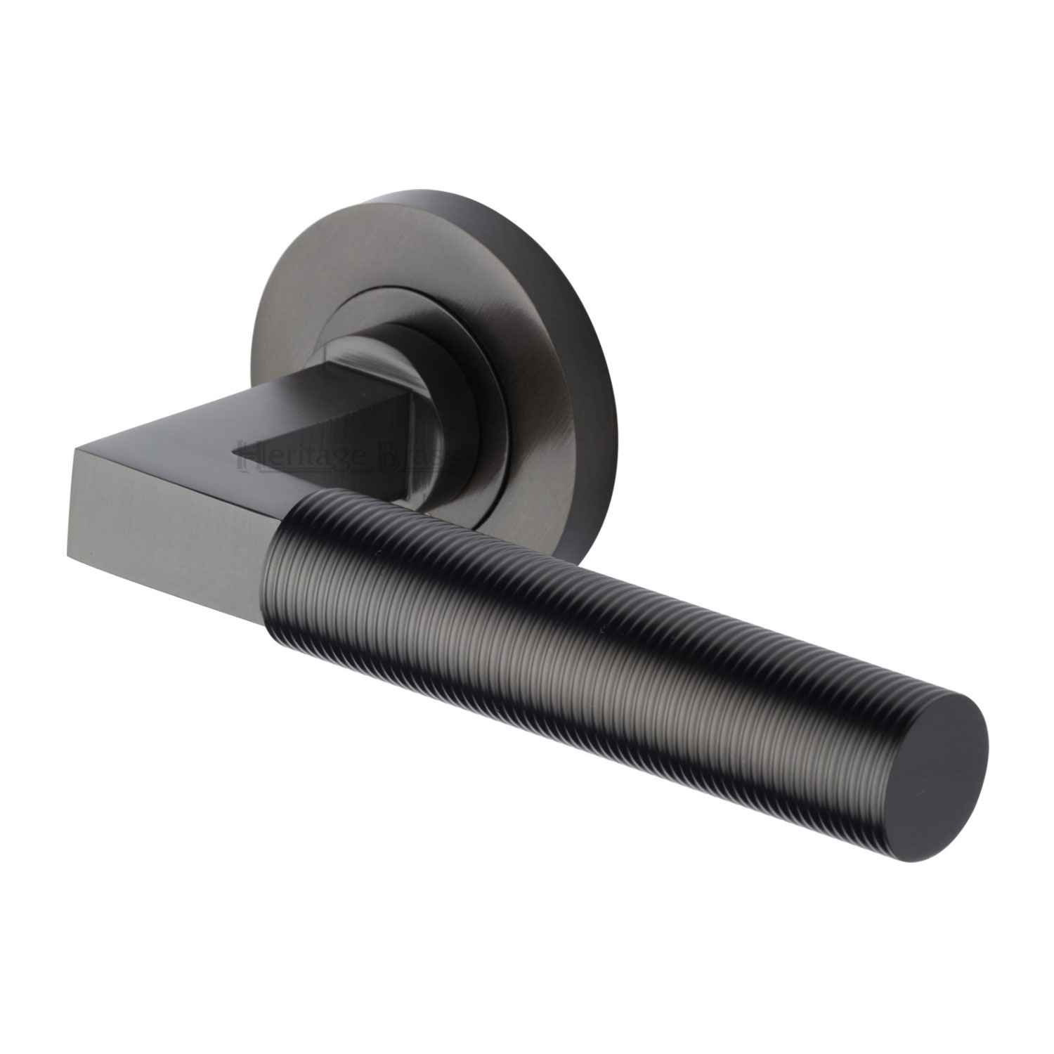 Heritage Brass Door Handle Lever on Rose Spectral Design