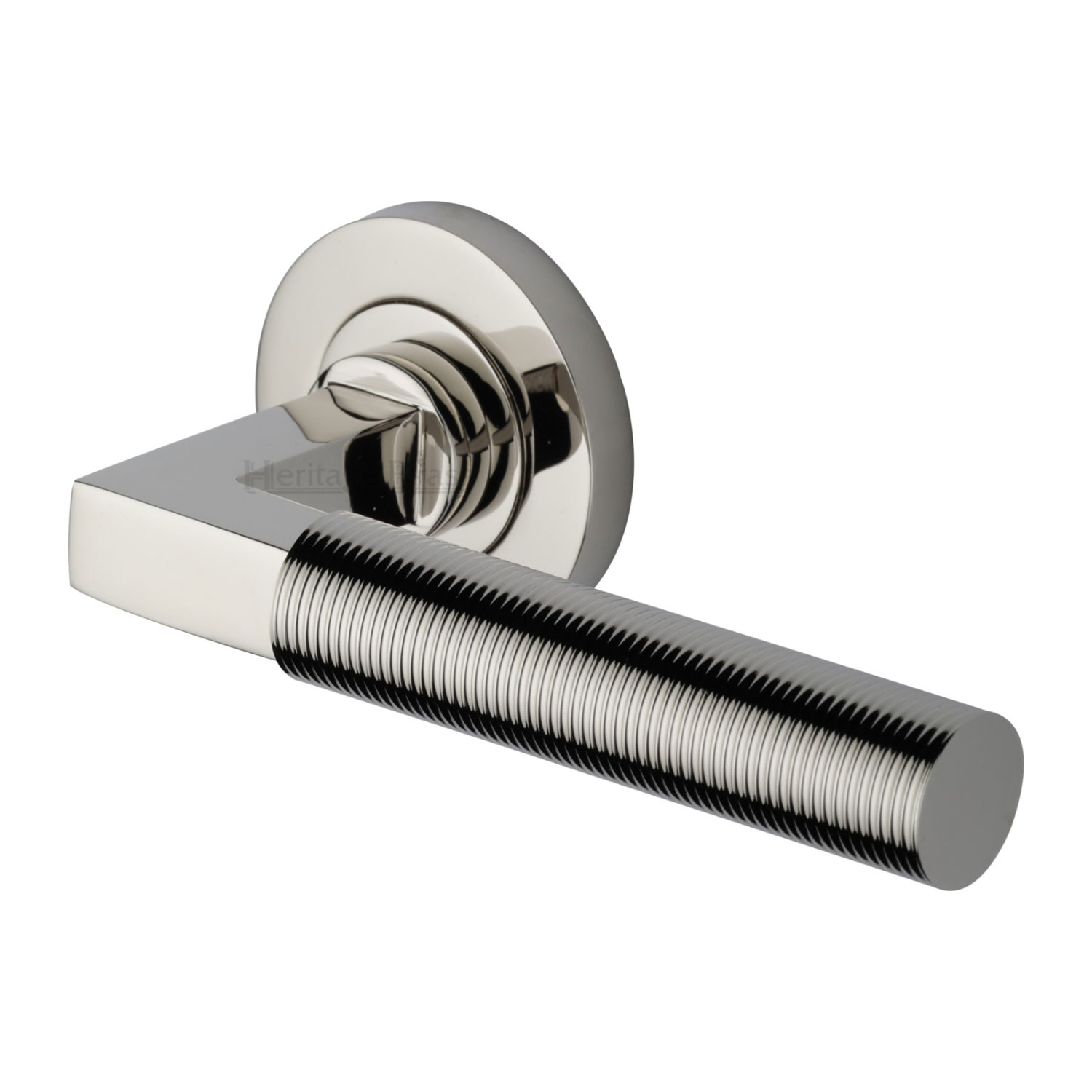 Heritage Brass Door Handle Lever on Rose Spectral Design