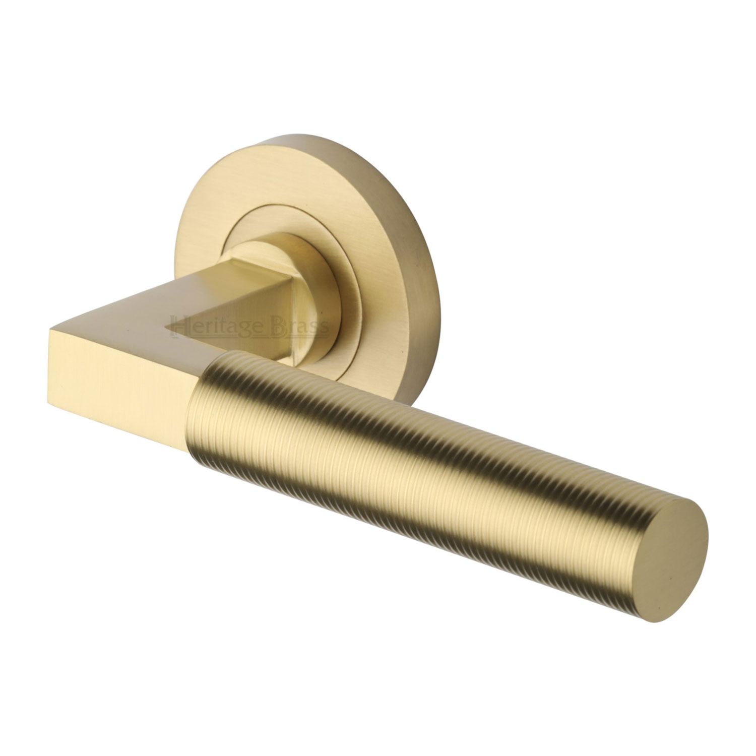 Heritage Brass Door Handle Lever on Rose Spectral Design