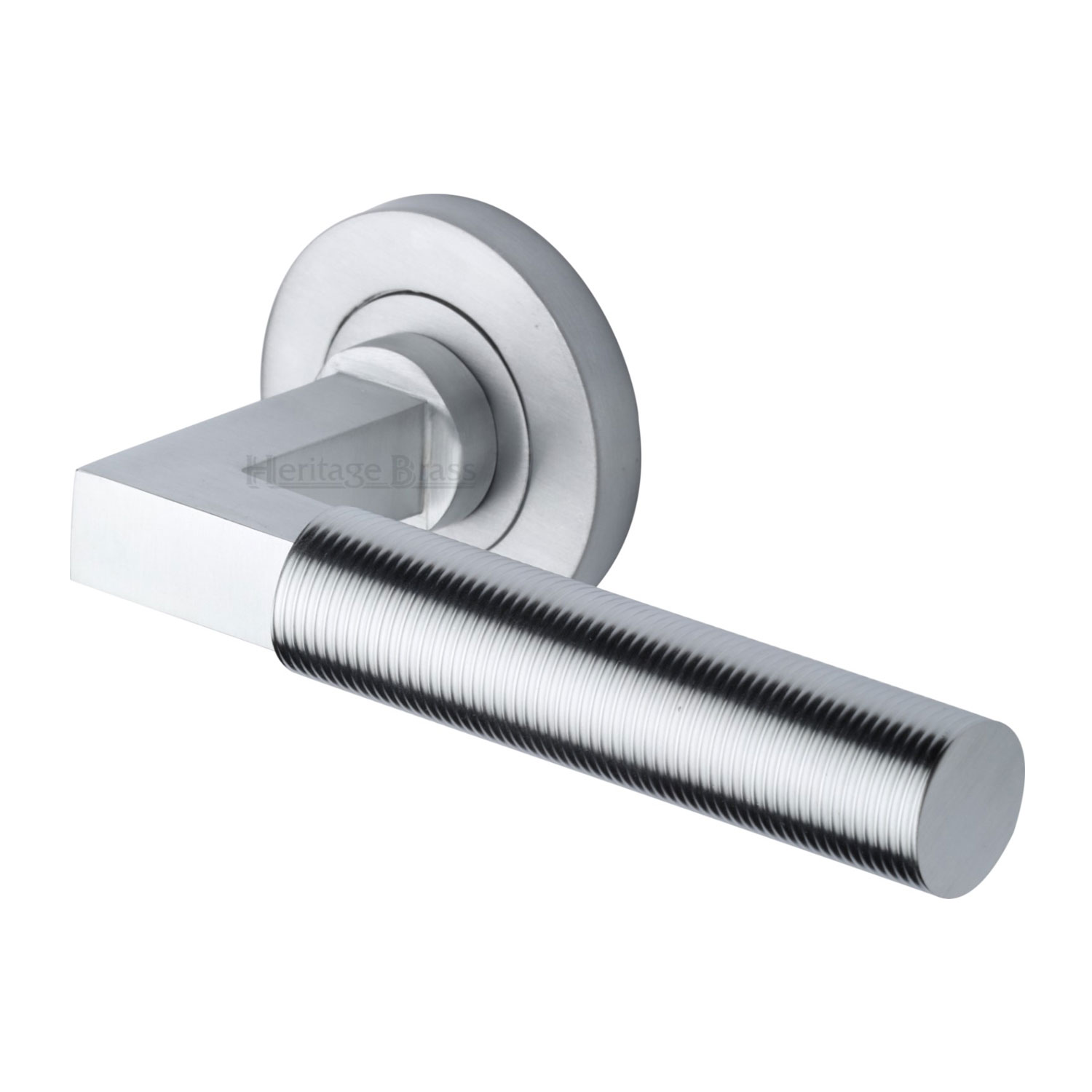 Heritage Brass Door Handle Lever on Rose Spectral Design