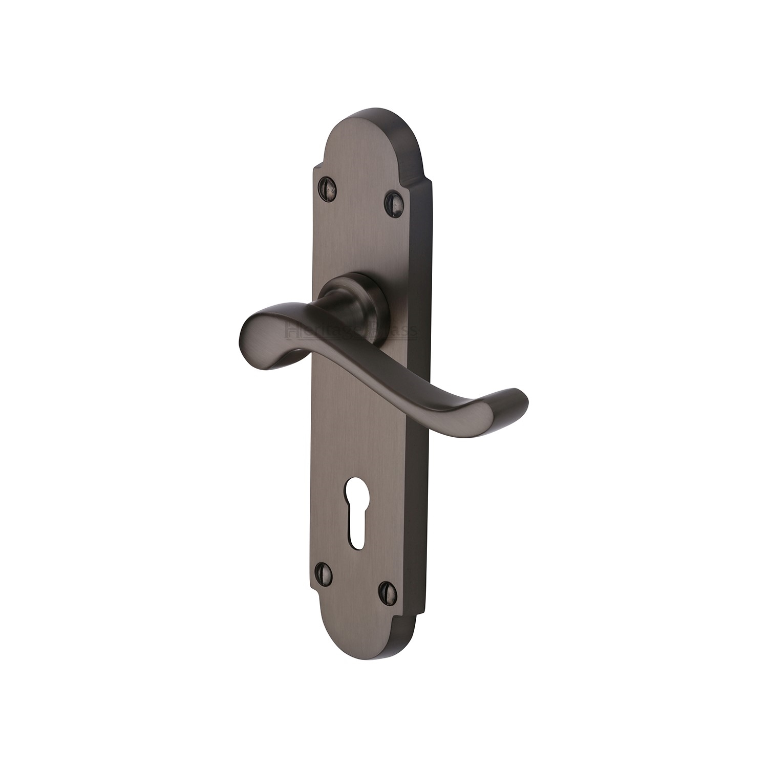 Heritage Brass Door Handle Lever Lock Savoy Design
