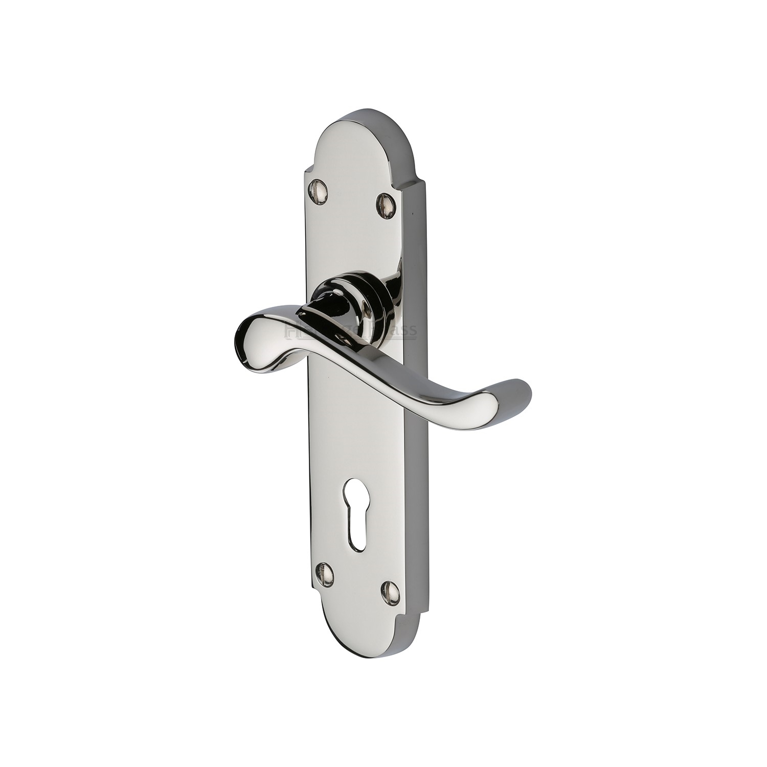 Heritage Brass Door Handle Lever Lock Savoy Design
