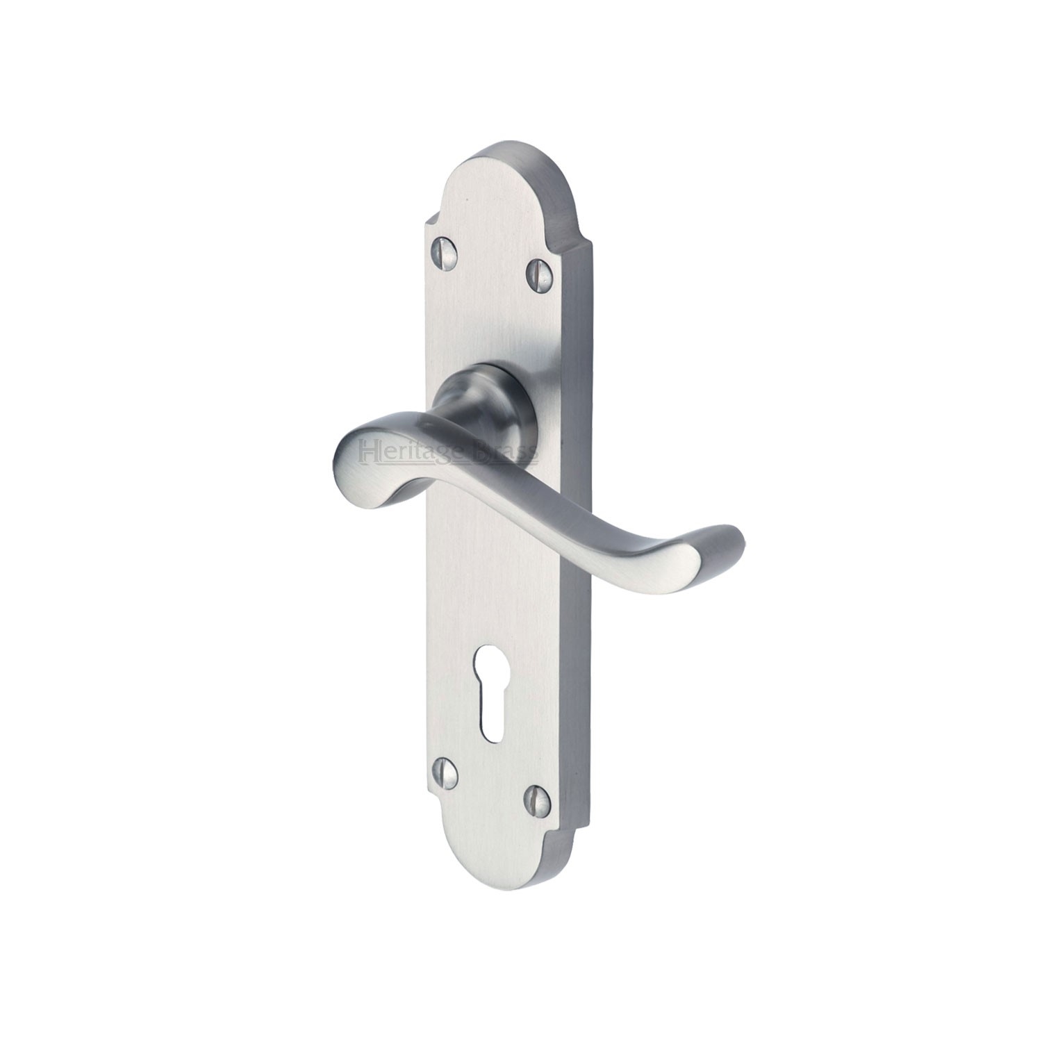 Heritage Brass Door Handle Lever Lock Savoy Design