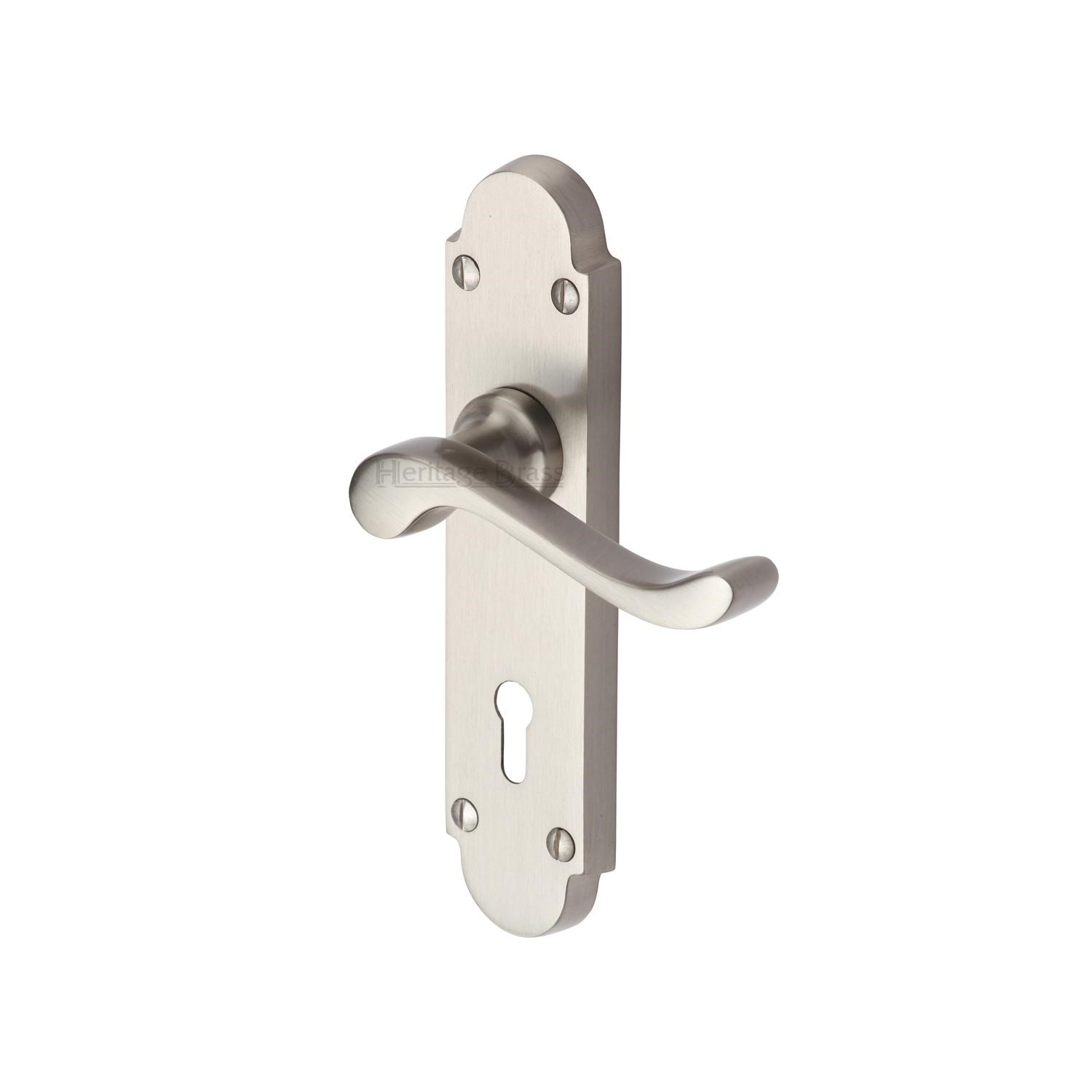 Heritage Brass Door Handle Lever Lock Savoy Design