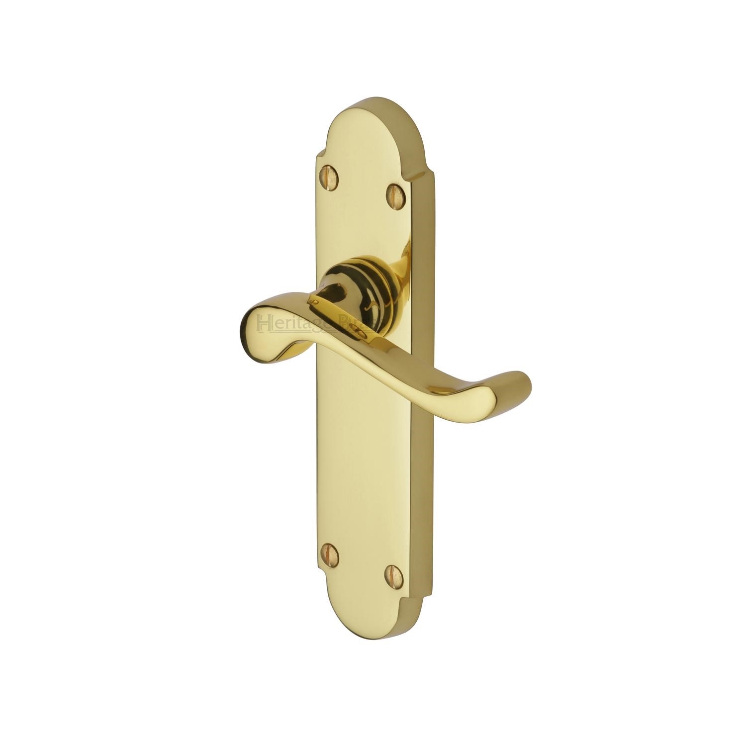 Heritage Brass Door Handle Lever Latch Savoy Design