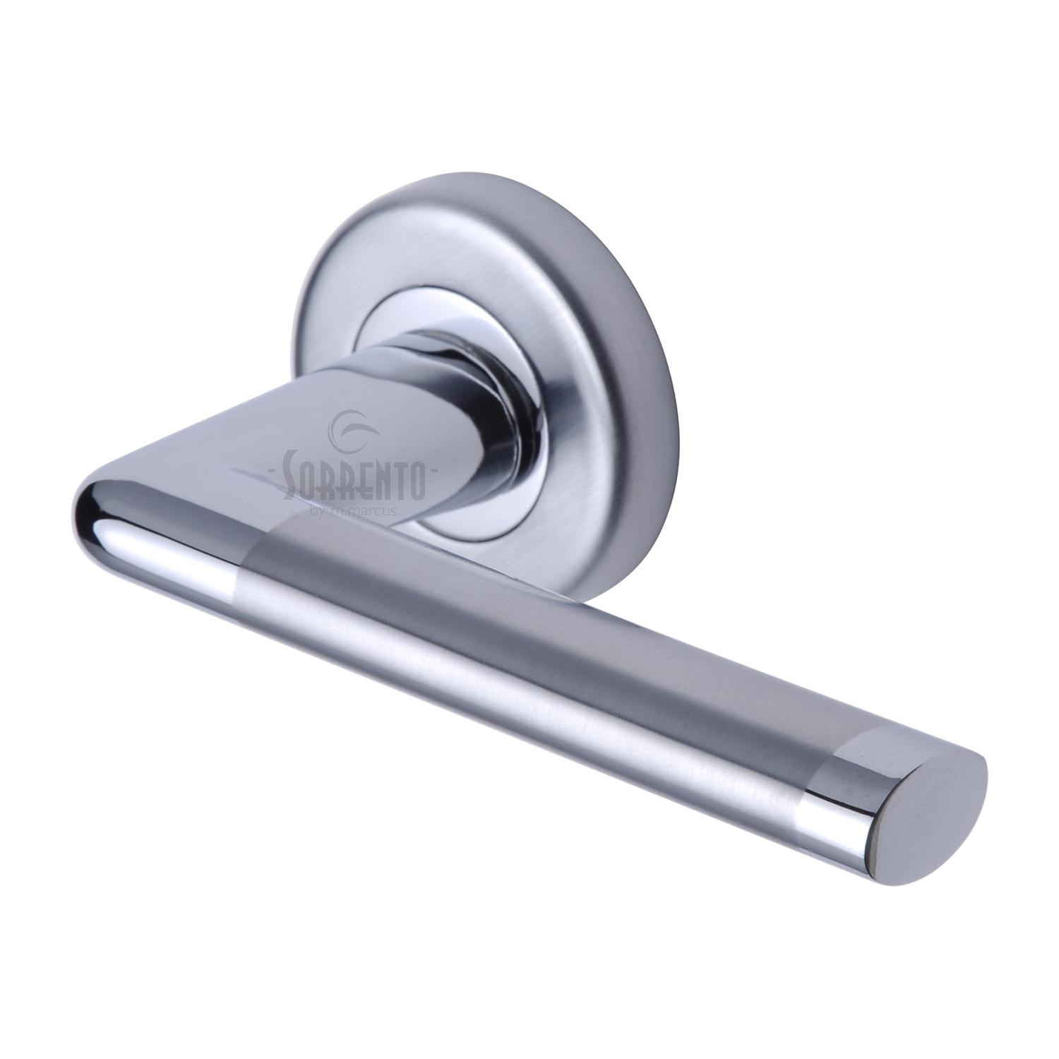 Sorrento Door Handle Lever Latch on Round Rose Lena Design