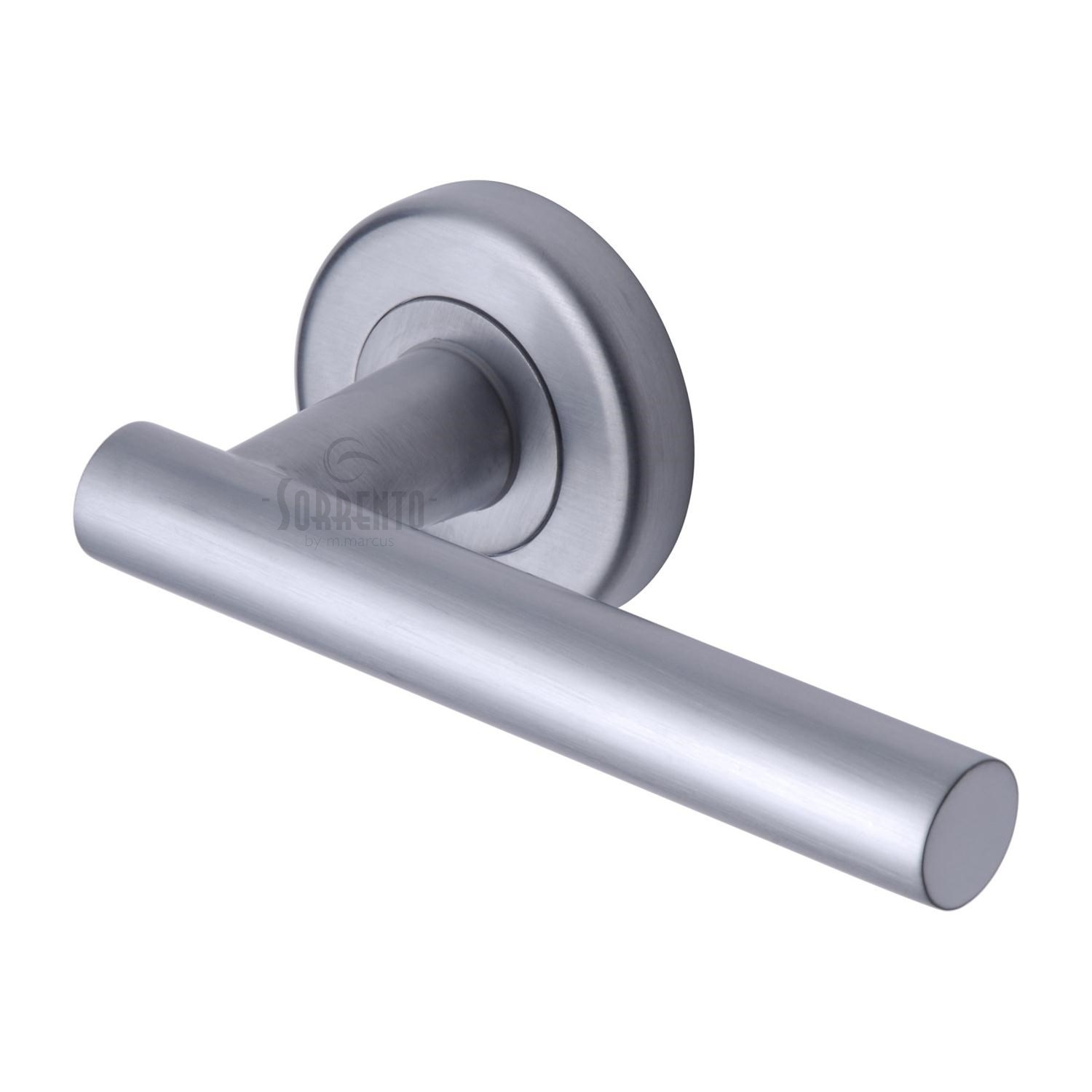 Sorrento Door Handle Lever Latch on Round Rose Shuttle Design - SWS ...