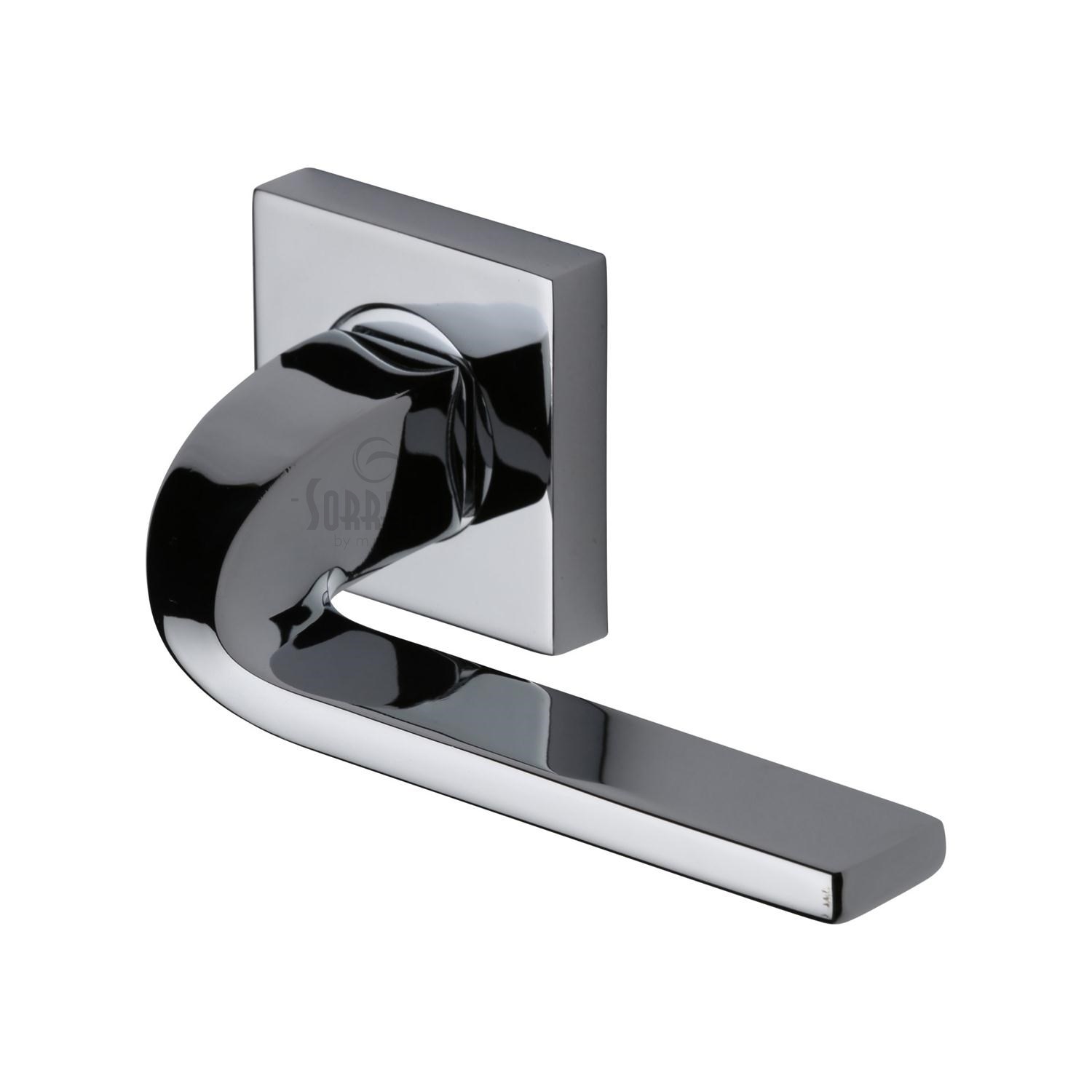 Sorrento Door Handle Lever Latch on Round Rose Stanford Design