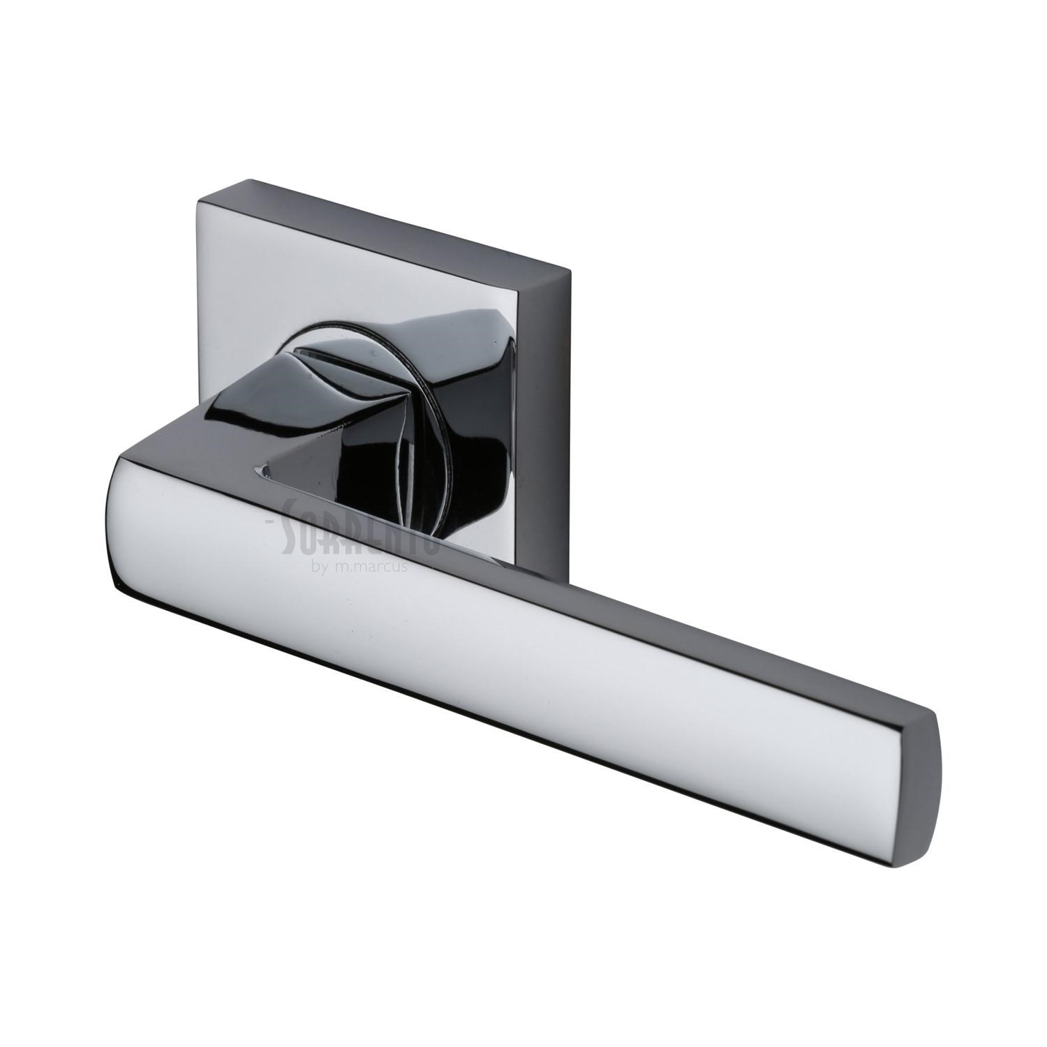 Sorrento Door Handle Lever Latch on Square Rose Axis Design