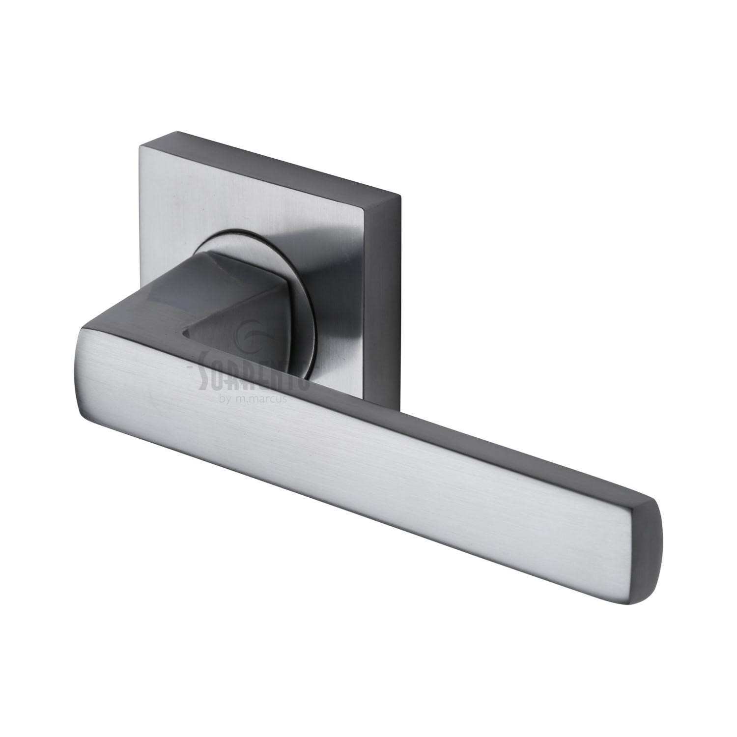 Sorrento Door Handle Lever Latch on Square Rose Axis Design