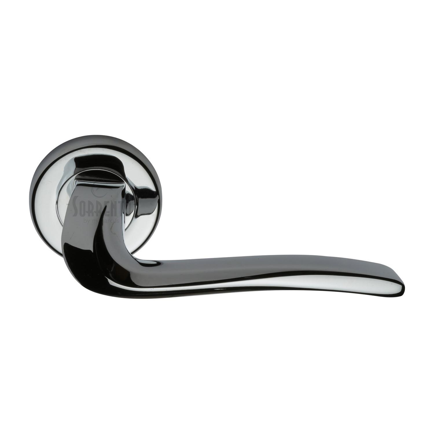 Sorrento Door Handle Lever Latch on Round Rose Capri Design