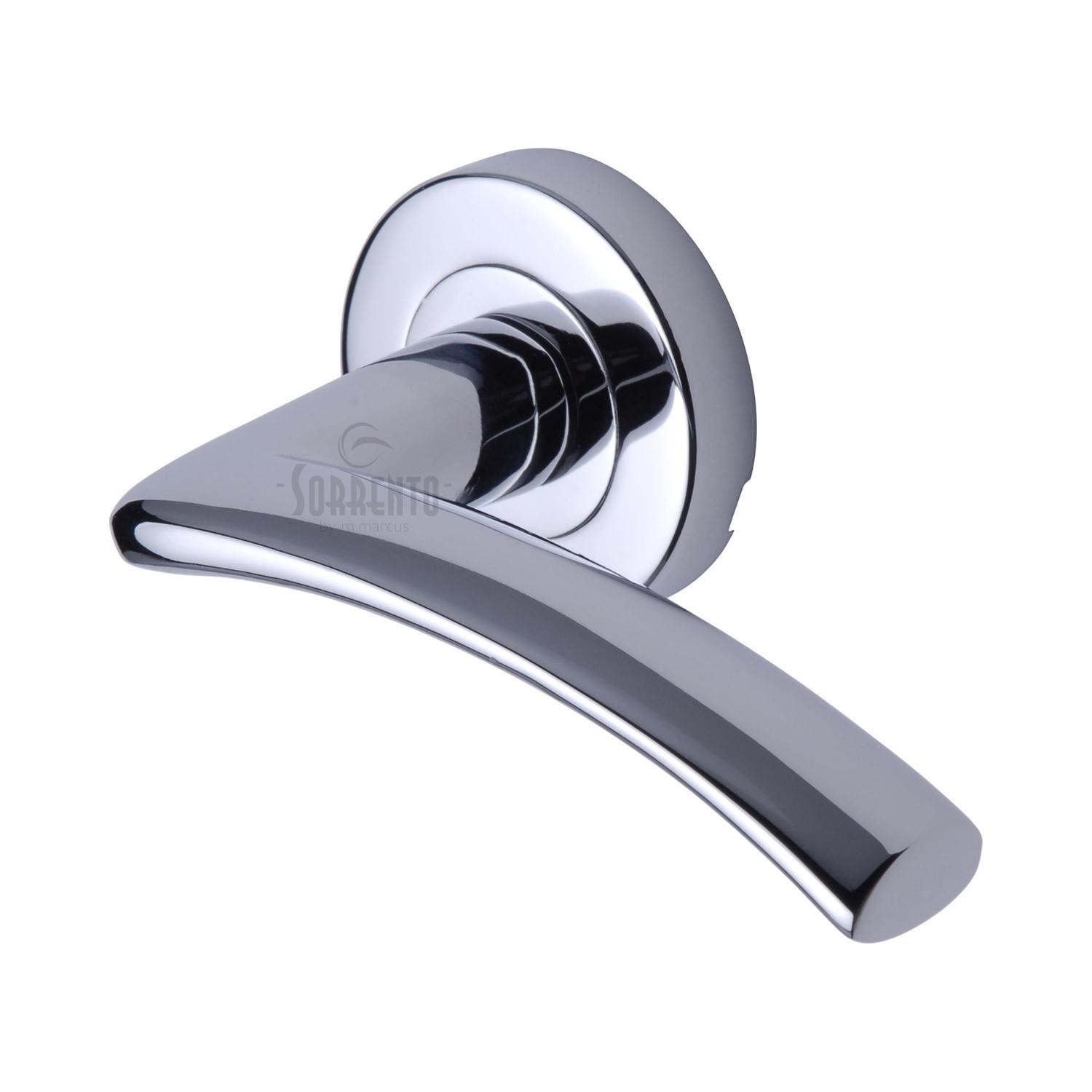 Sorrento Door Handle Lever Latch on Round Rose Tosca Design