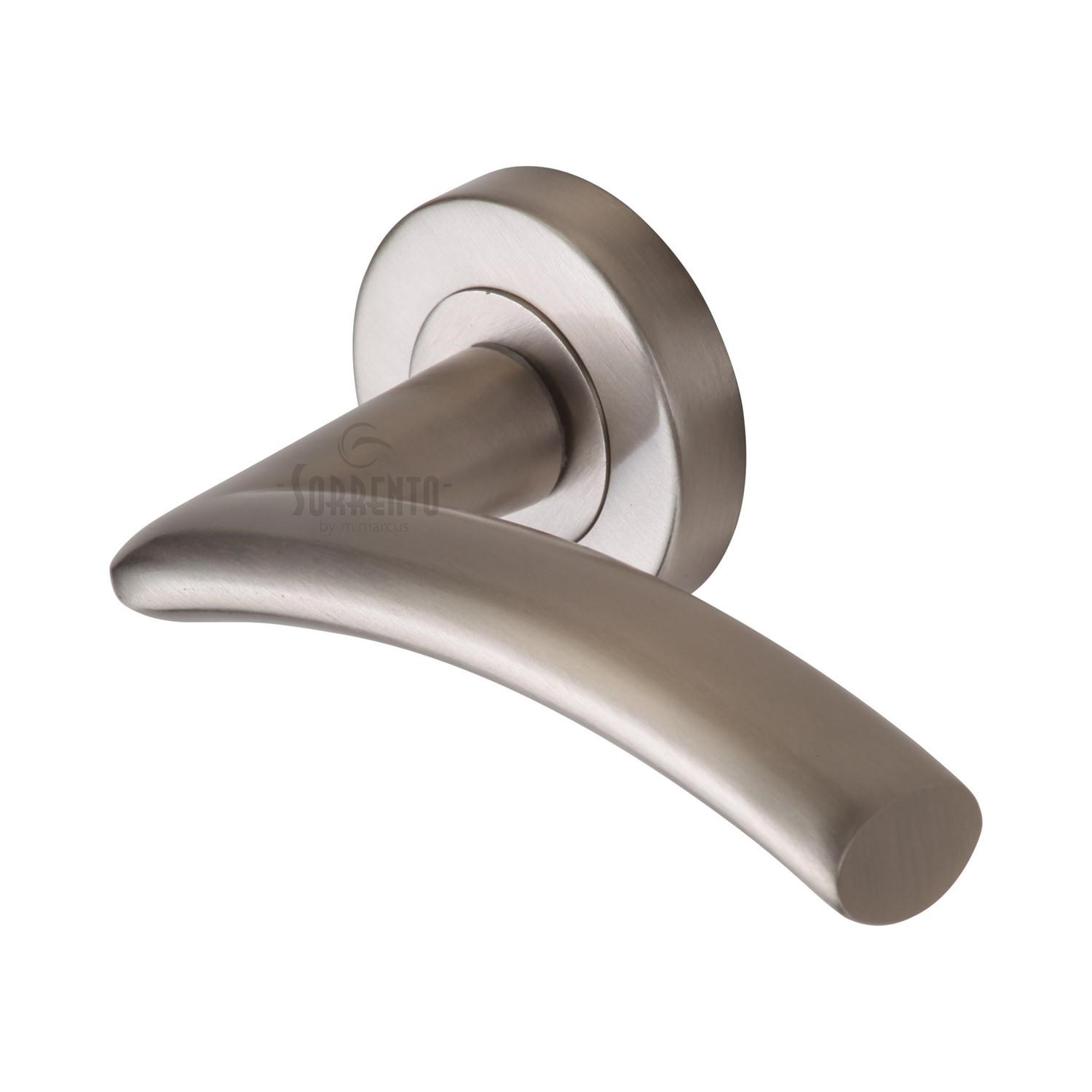 Sorrento Door Handle Lever Latch on Round Rose Tosca Design