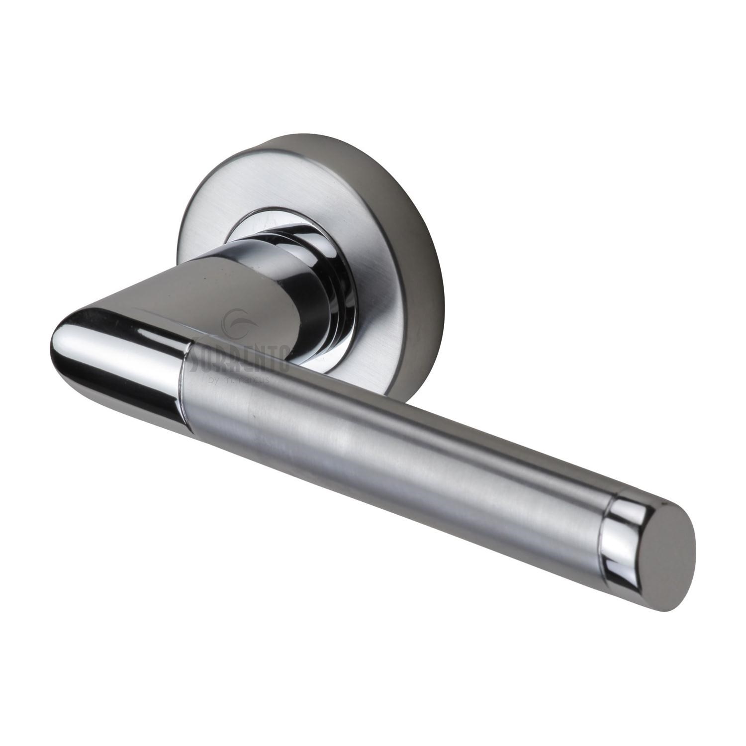 Sorrento Door Handle Lever Latch on Round Rose Design