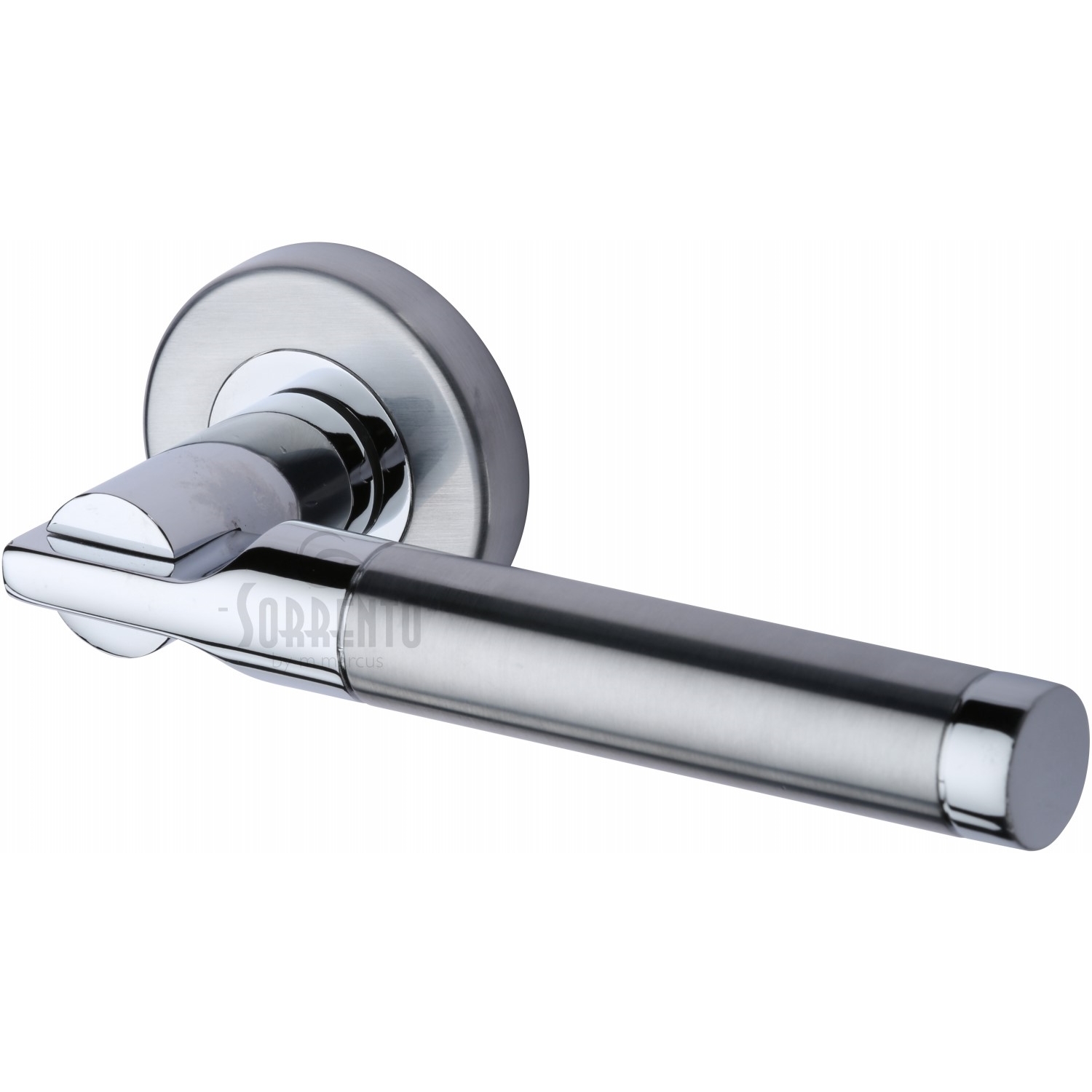 Sorrento Door Handle Lever Latch on Round Rose Salo Design