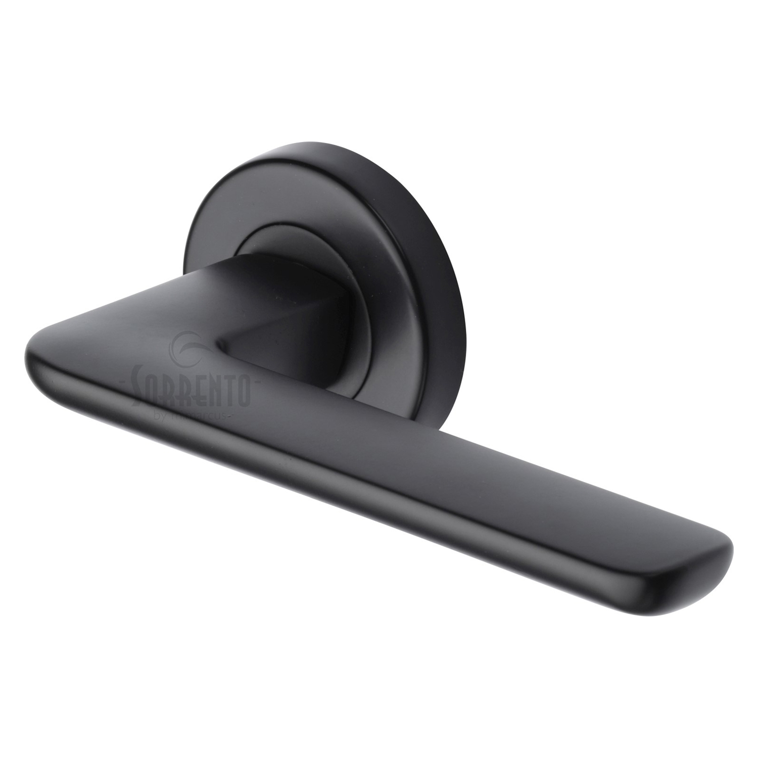 Sorrento Door Handle Lever Latch on Round Rose Trino Design