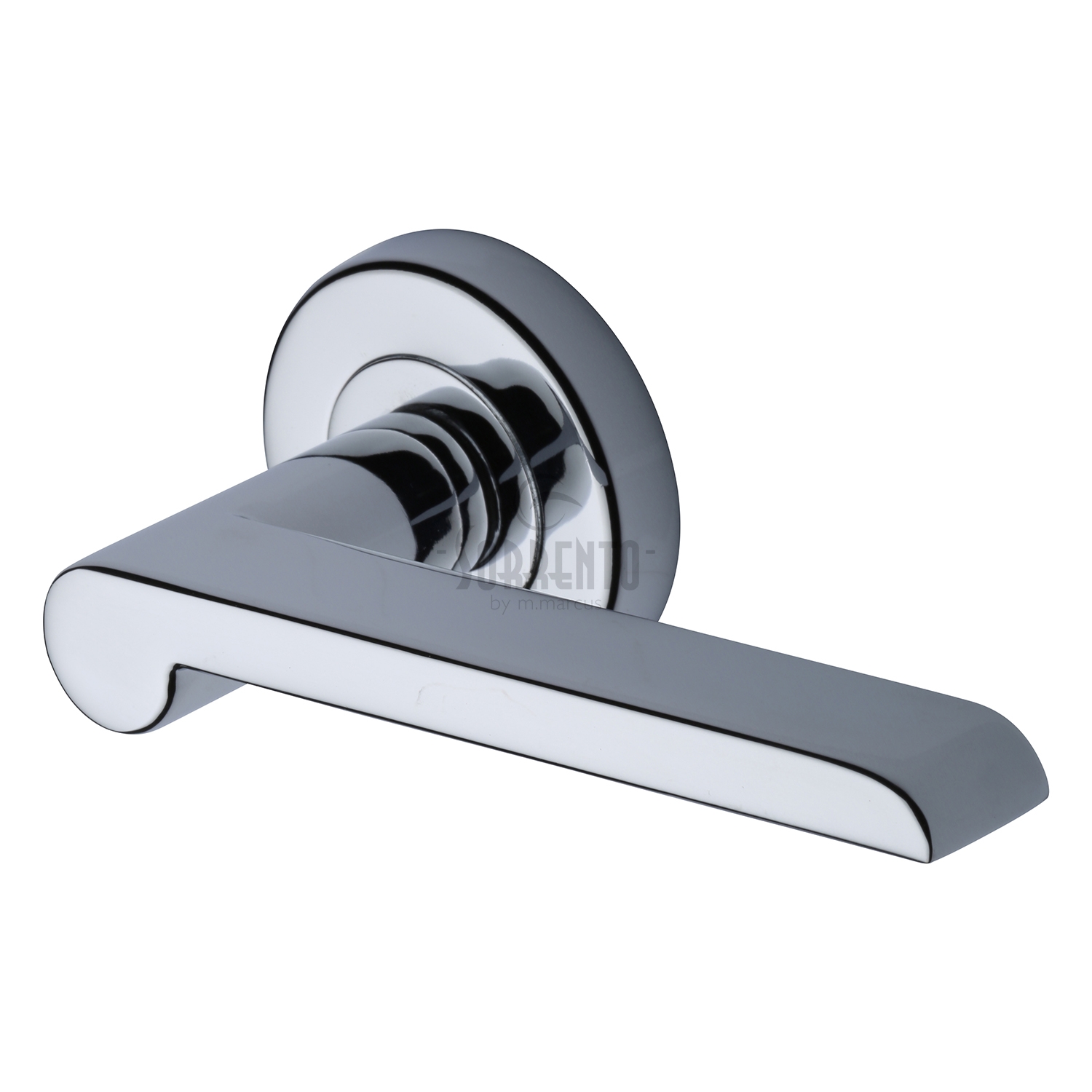 Sorrento Door Handle Lever Latch on Round Rose Lugano Design
