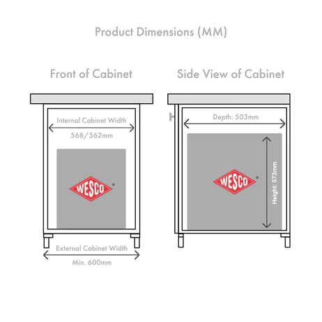 Antaro Light Grey Drawer Box Components (600mm W x 500mm NL x 91mm H) c/w 2 No.40 Ltr Bins - 50kg