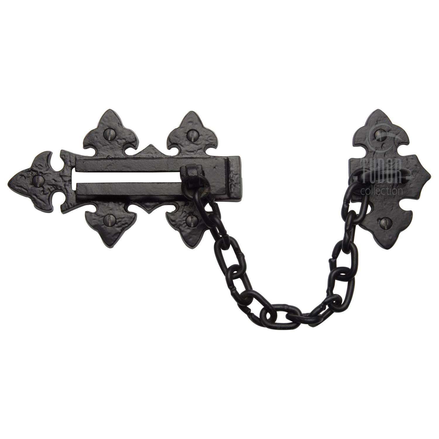 The Tudor Door Chain Black Iron