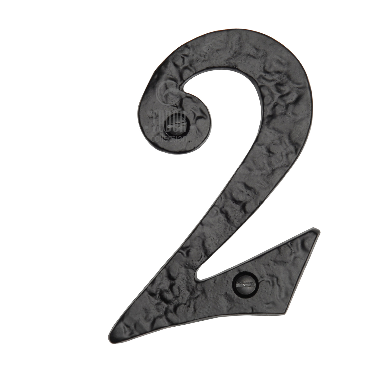 The Tudor Numeral 2 - 4" Black Iron