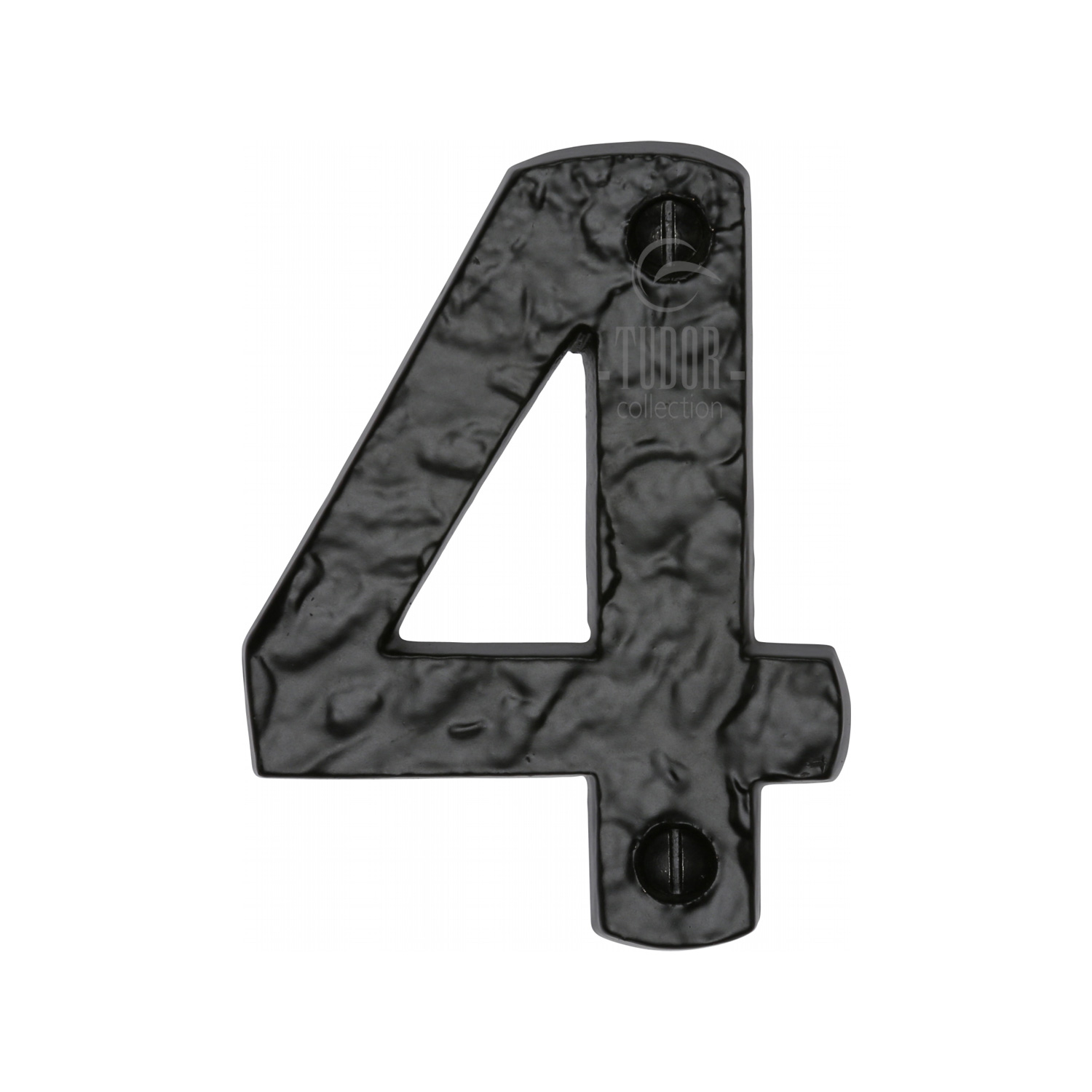 The Tudor Numeral 4 - 3" Black Iron