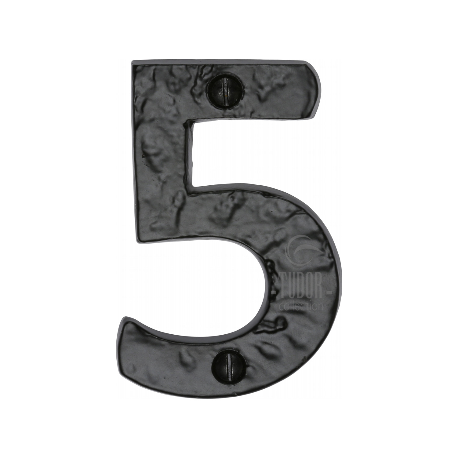 The Tudor Numeral 5 - 3" Black Iron