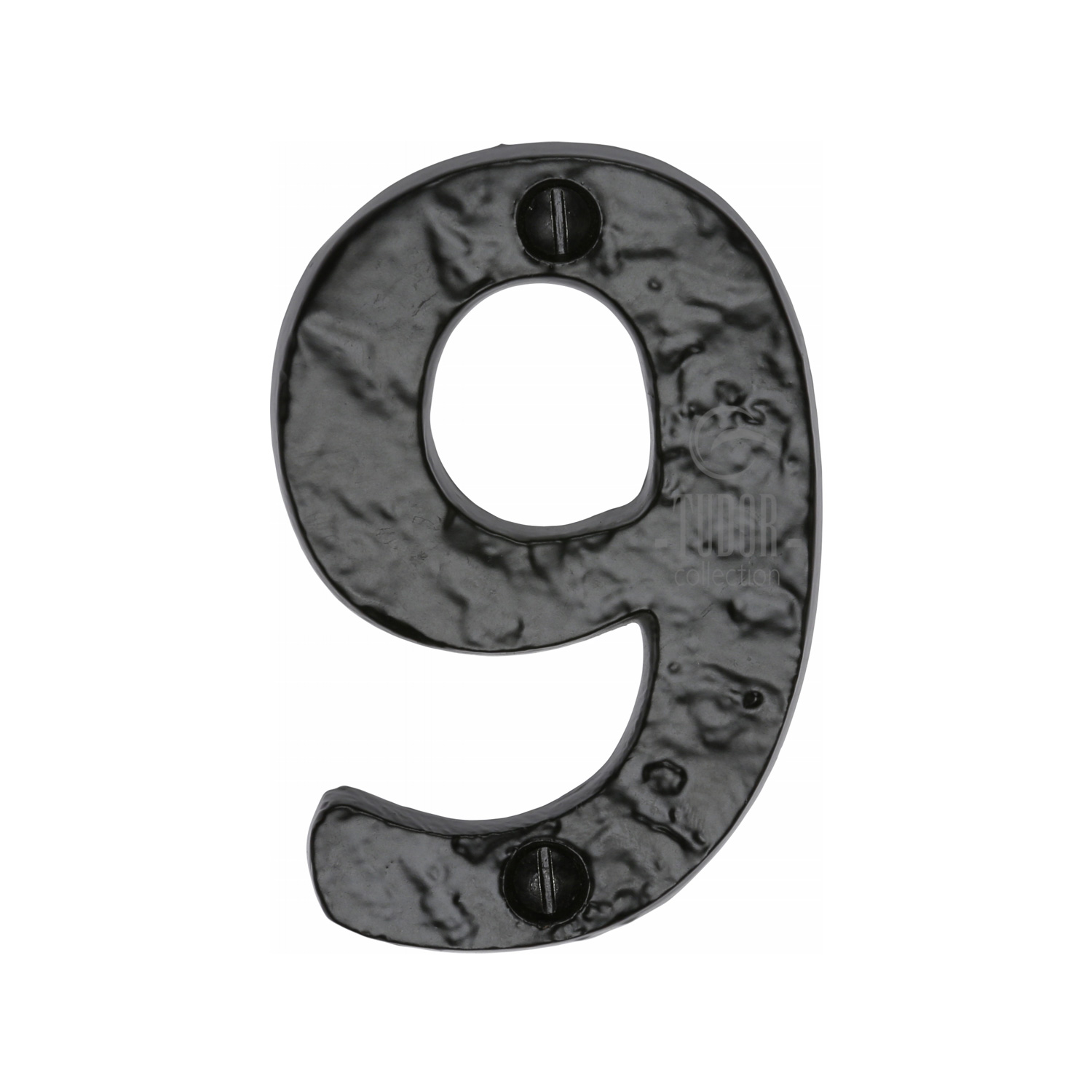 The Tudor Numeral 9 - 3" Black Iron