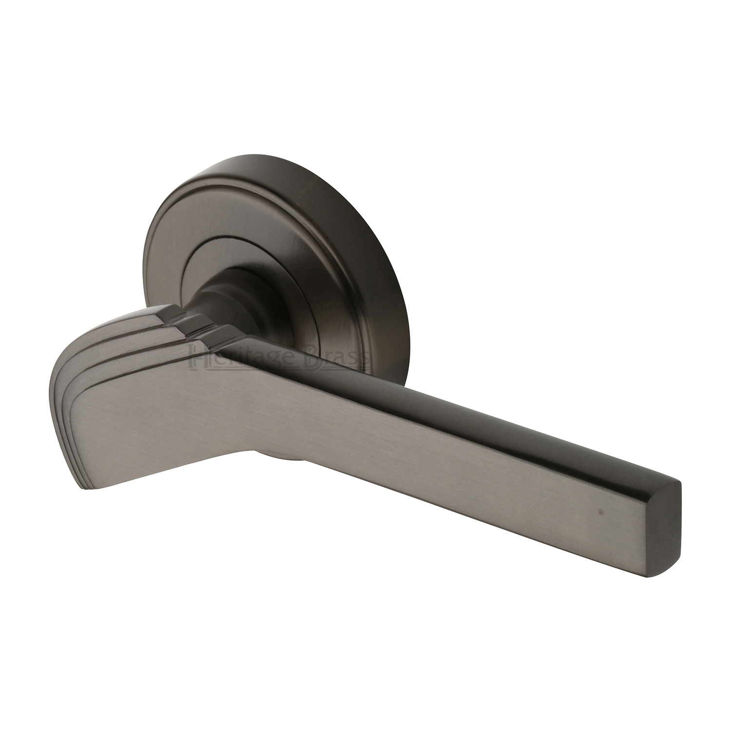 Heritage Brass Door Handle Lever on Rose Tiffany Design