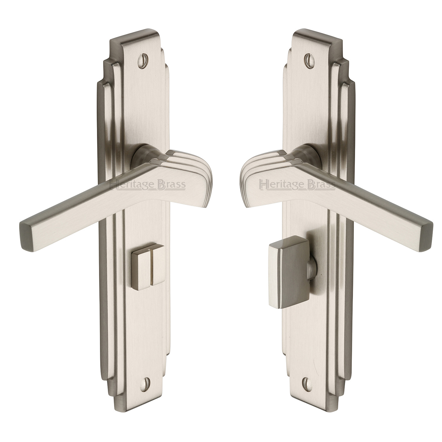 Heritage Brass Door Handle Bathroom Set Tiffany Design