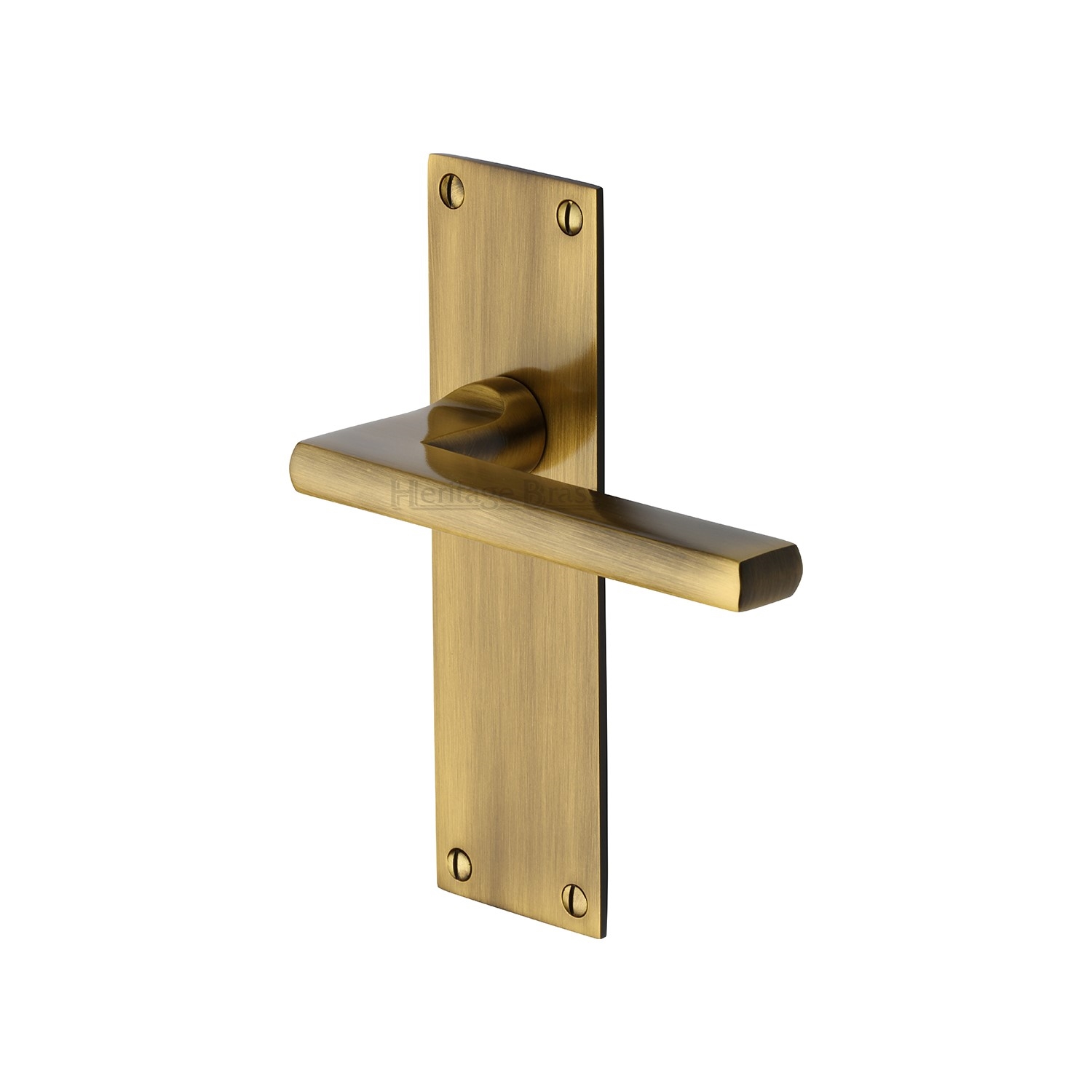 Heritage Brass Door Handle Lever Latch Trident Design