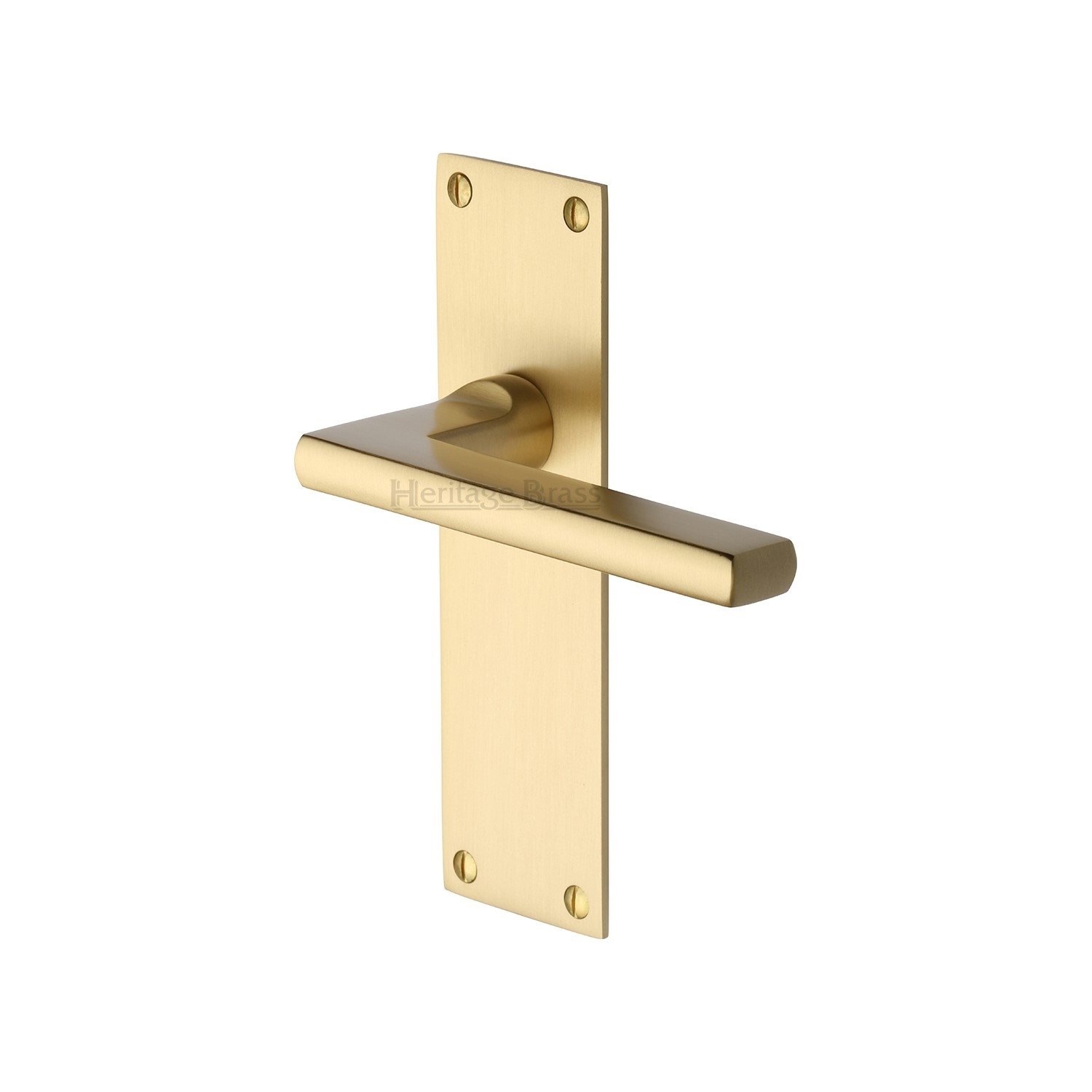 Heritage Brass Door Handle Lever Latch Trident Design