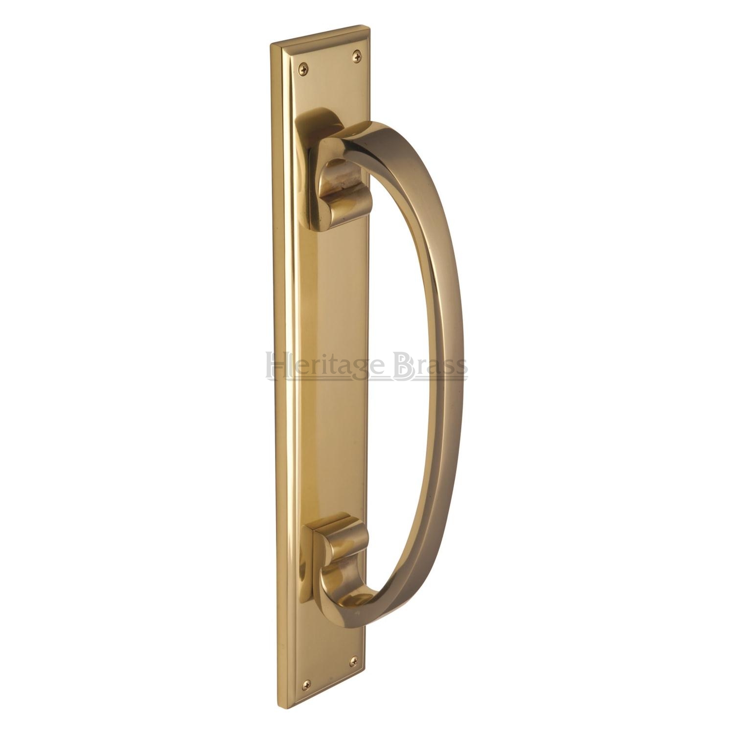 Heritage Brass Door Pull Handle on Plate