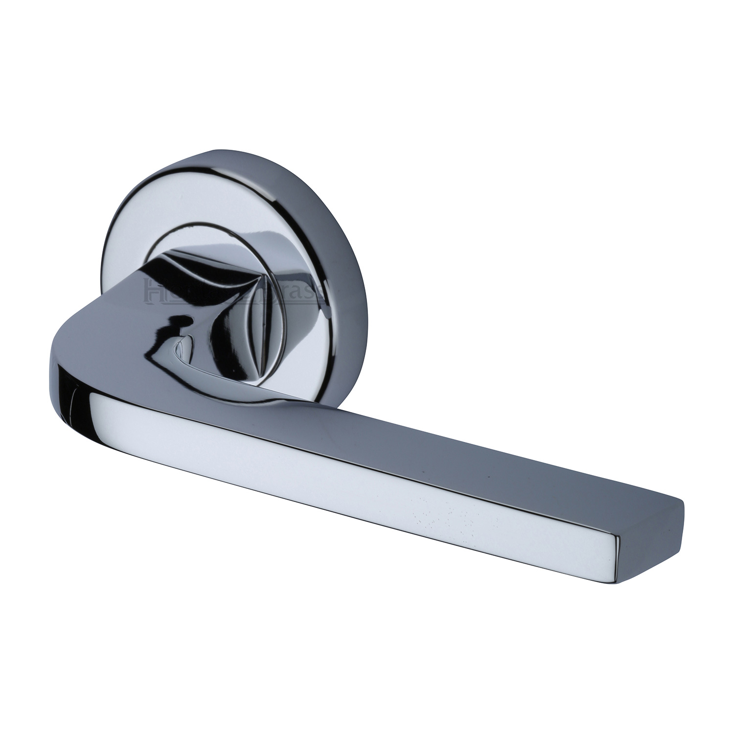 Heritage Brass Door Handle Lever on Rose Bellagio Design