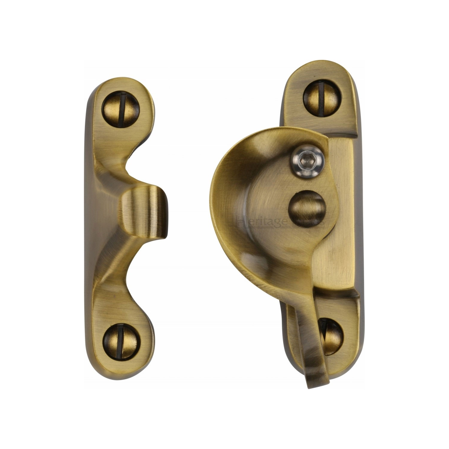 Heritage Brass Fitch Pattern Sash Fastener Lockable