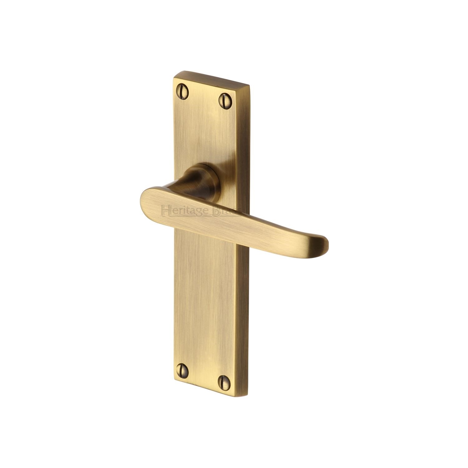 Heritage Brass Door Handle Lever Latch Victoria Design