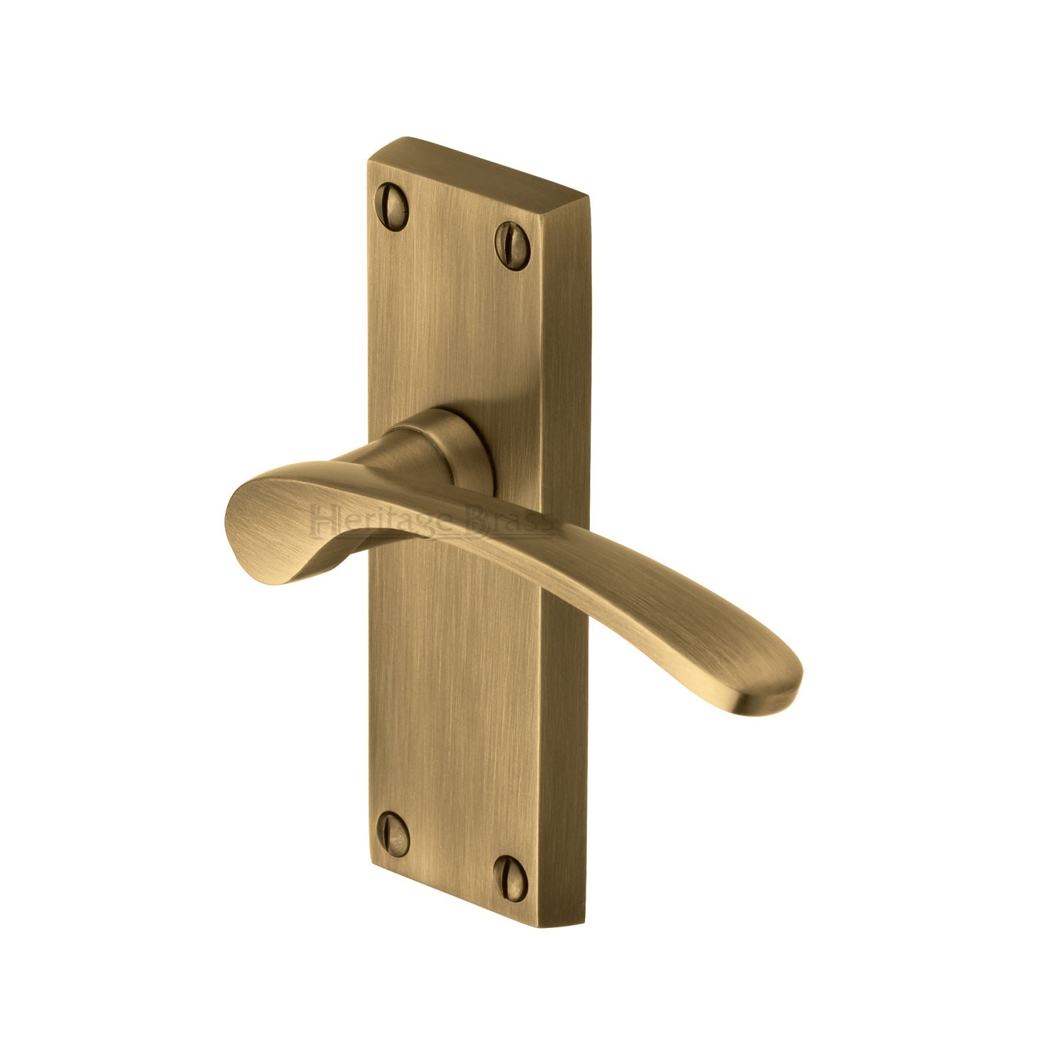 Heritage Brass Door Handle Lever Latch Sophia Short Design