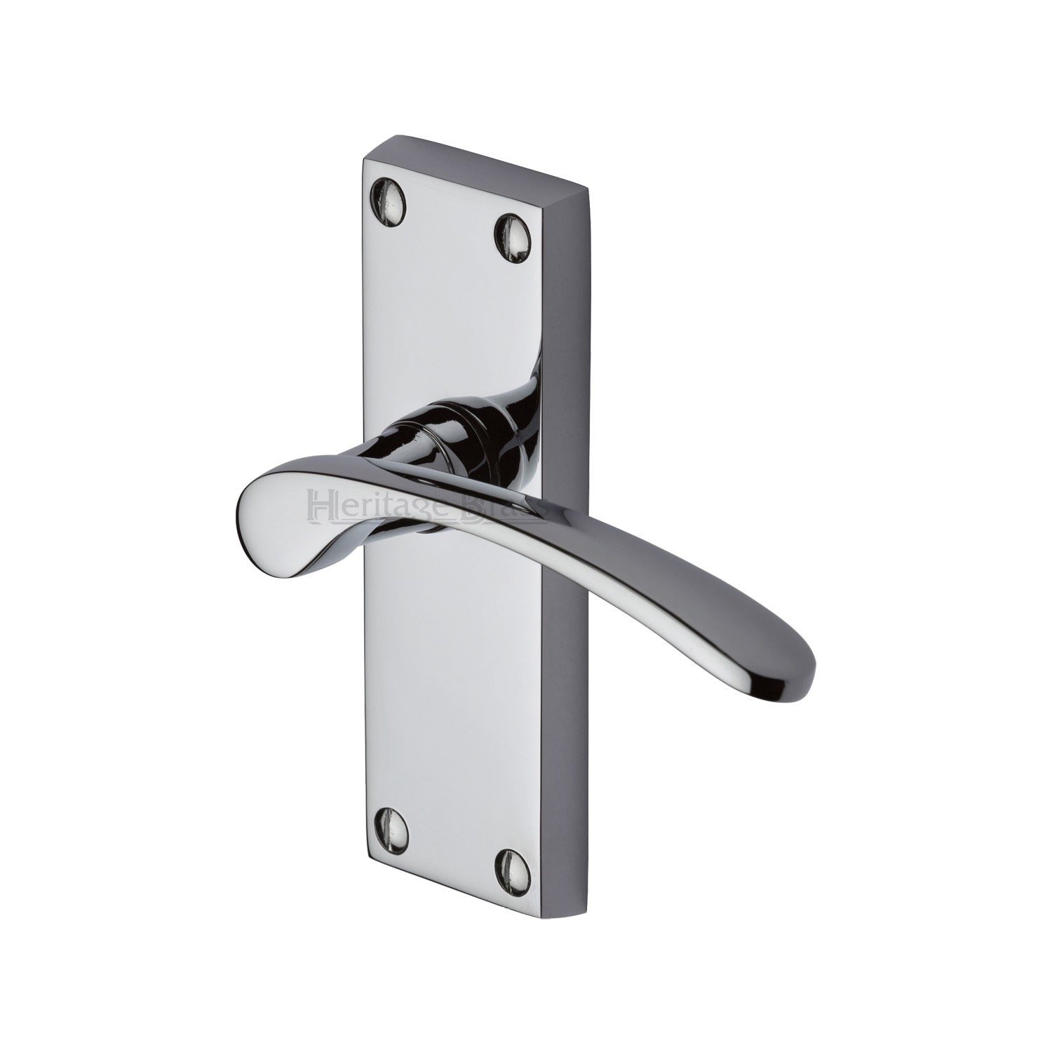 Heritage Brass Door Handle Lever Latch Sophia Short Design