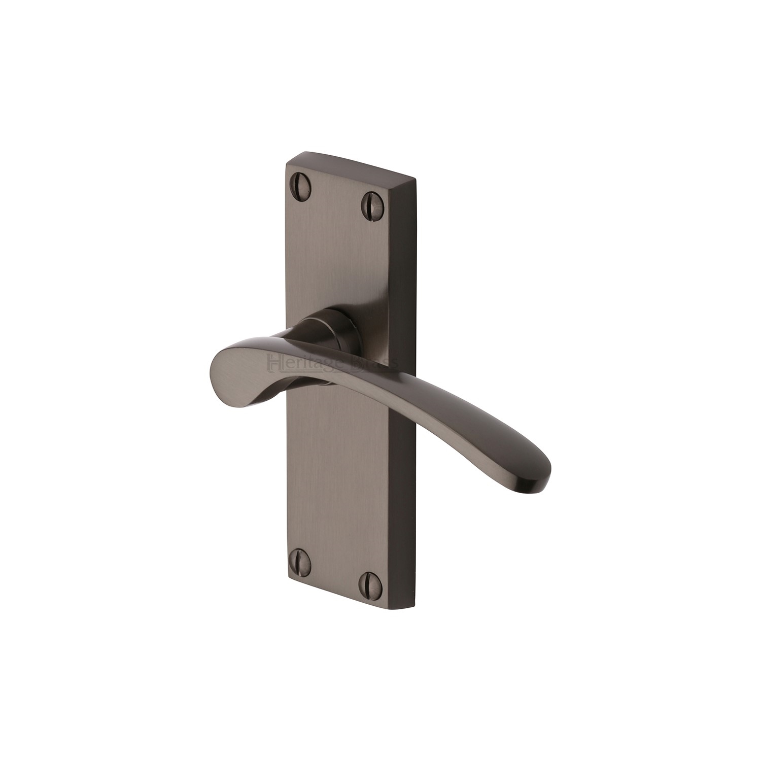 Heritage Brass Door Handle Lever Latch Sophia Short Design
