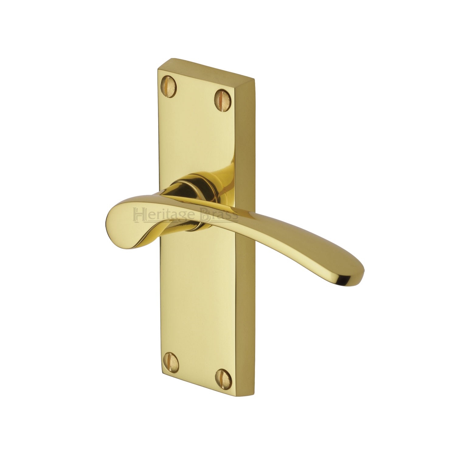 Heritage Brass Door Handle Lever Latch Sophia Short Design