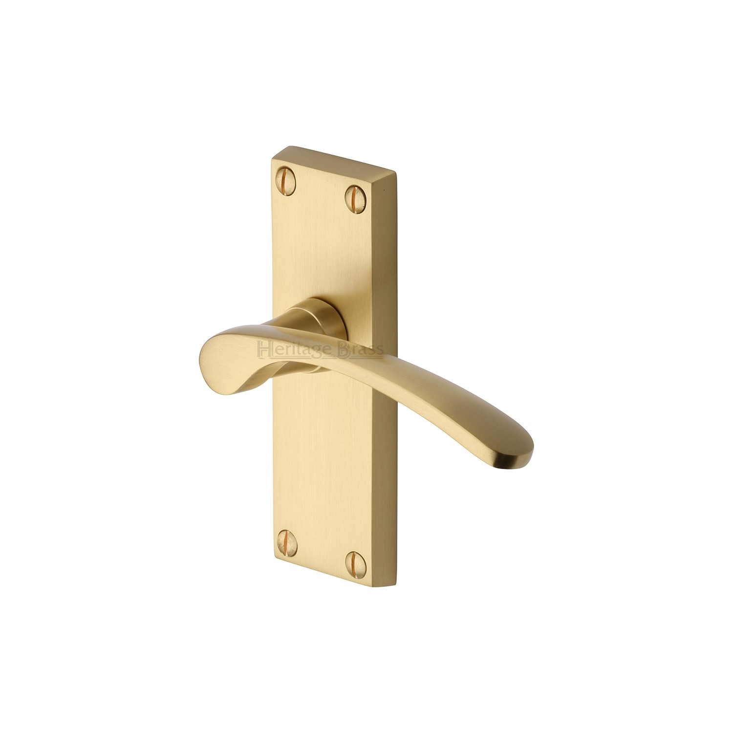 Heritage Brass Door Handle Lever Latch Sophia Short Design