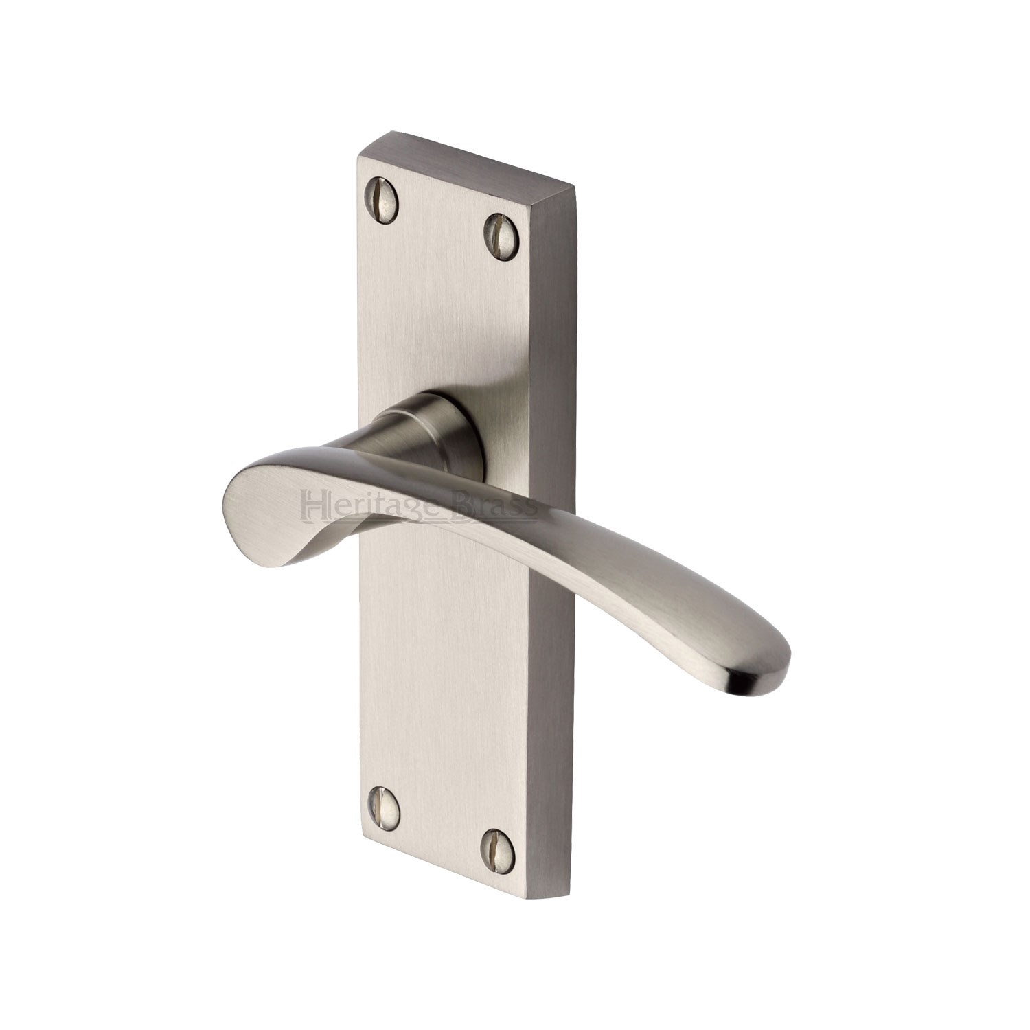 Heritage Brass Door Handle Lever Latch Sophia Short Design