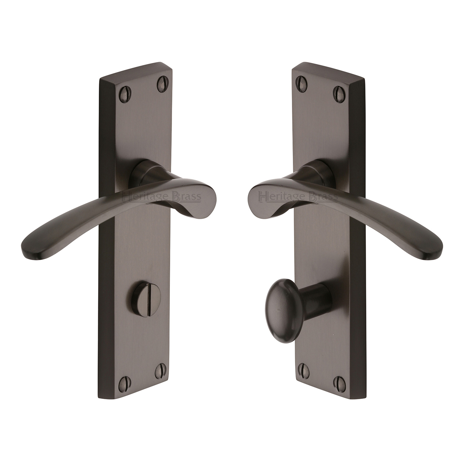 Heritage Brass Door Handle for Bathroom Sophia Design