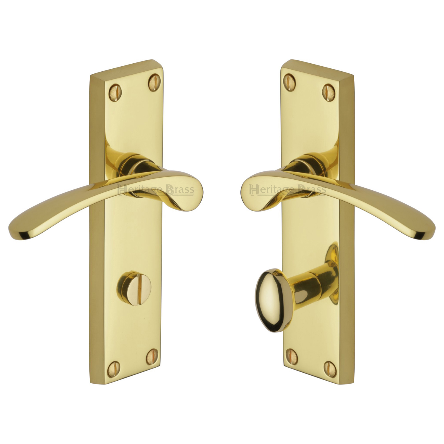 Heritage Brass Door Handle for Bathroom Sophia Design