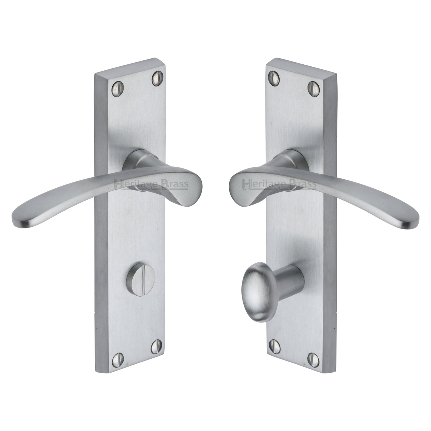Heritage Brass Door Handle for Bathroom Sophia Design