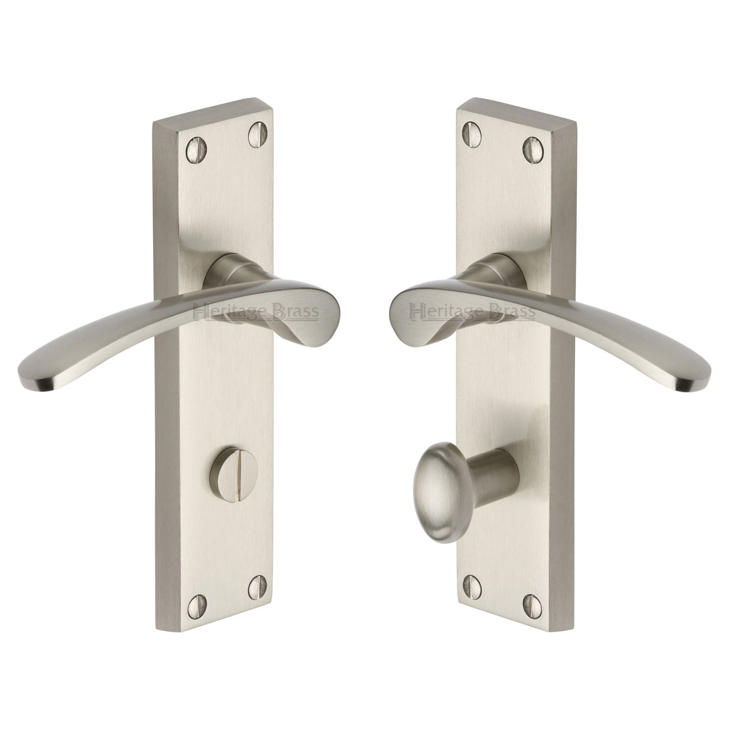 Heritage Brass Door Handle for Bathroom Sophia Design