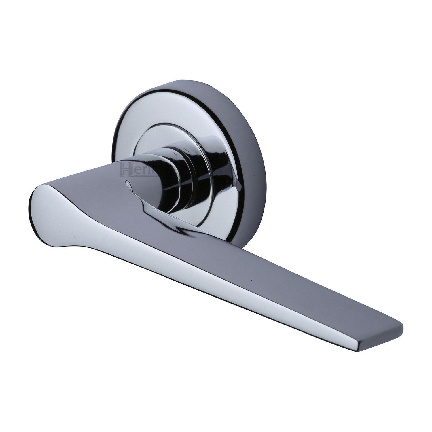 Heritage Brass Door Handle Lever on Rose Gio Design