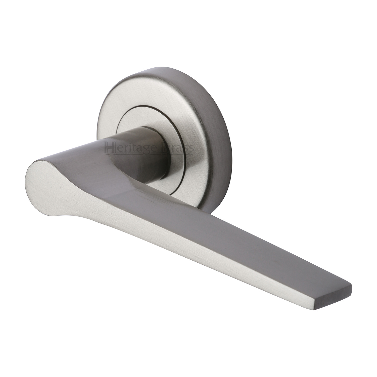 Heritage Brass Door Handle Lever on Rose Gio Design
