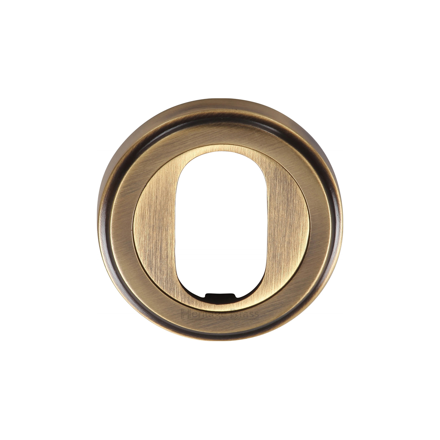 Heritage Brass Oval Profile Cylinder Escutcheon