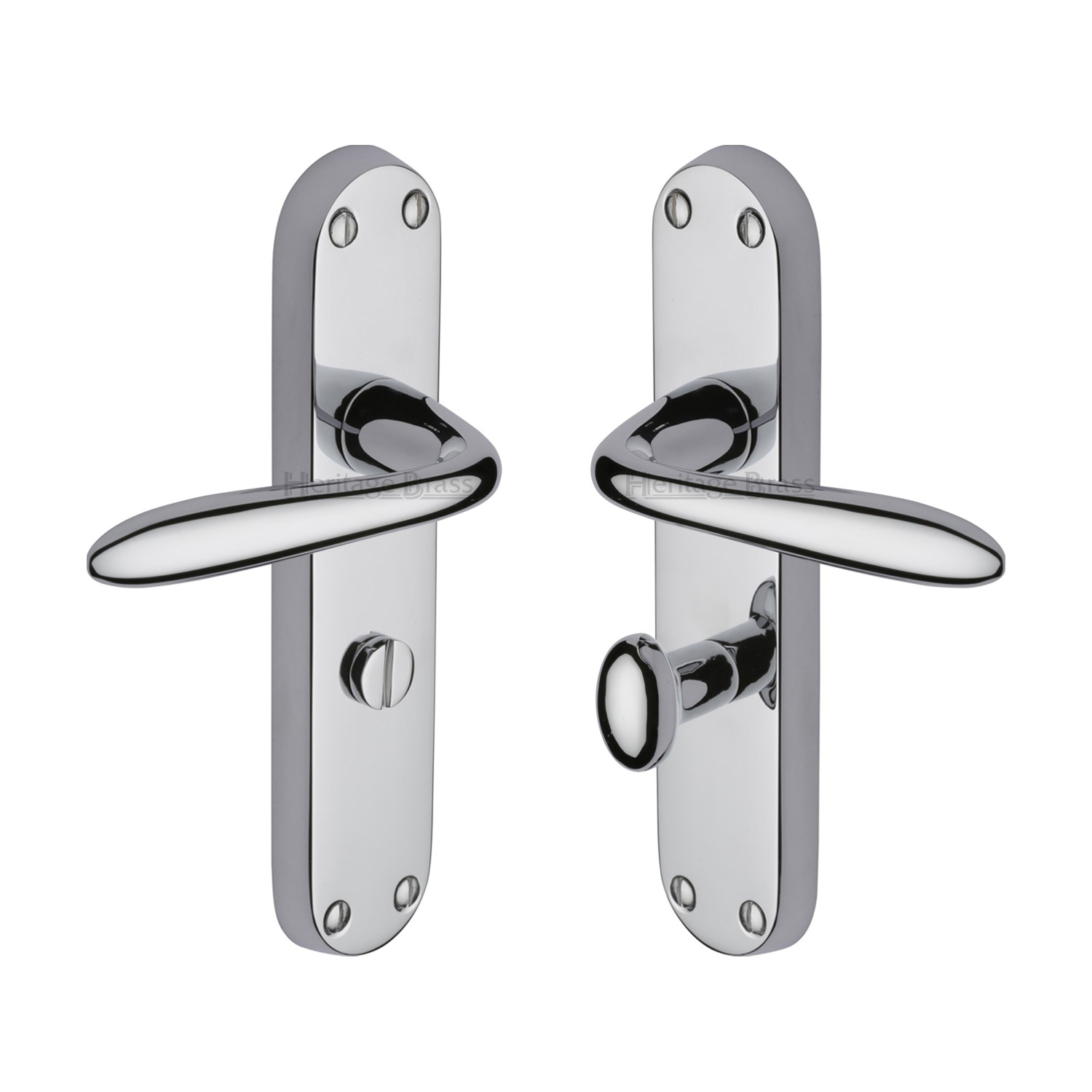 Heritage Brass Door Handle for Bathroom Sutton Design